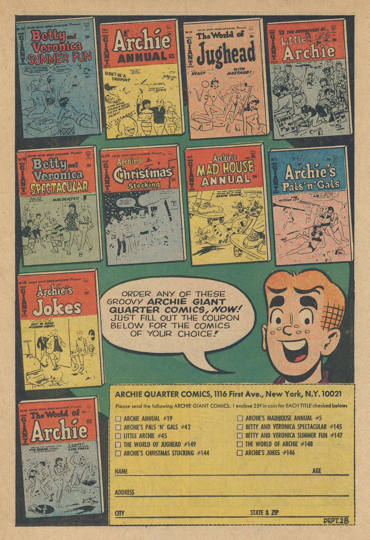 Read online Archie's Pal Jughead Comics comic -  Issue #150 - 19