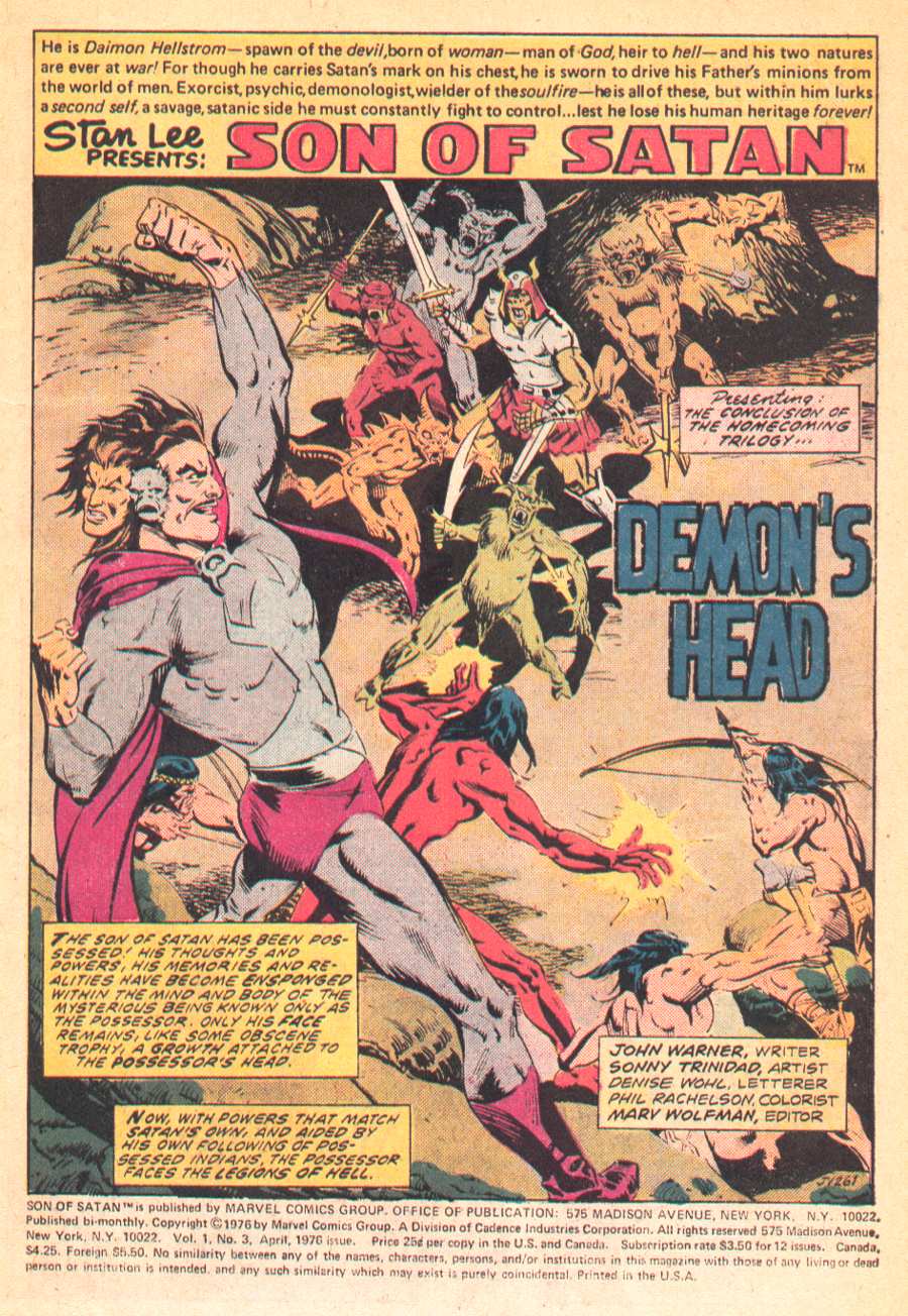 Read online Son of Satan comic -  Issue #3 - 2