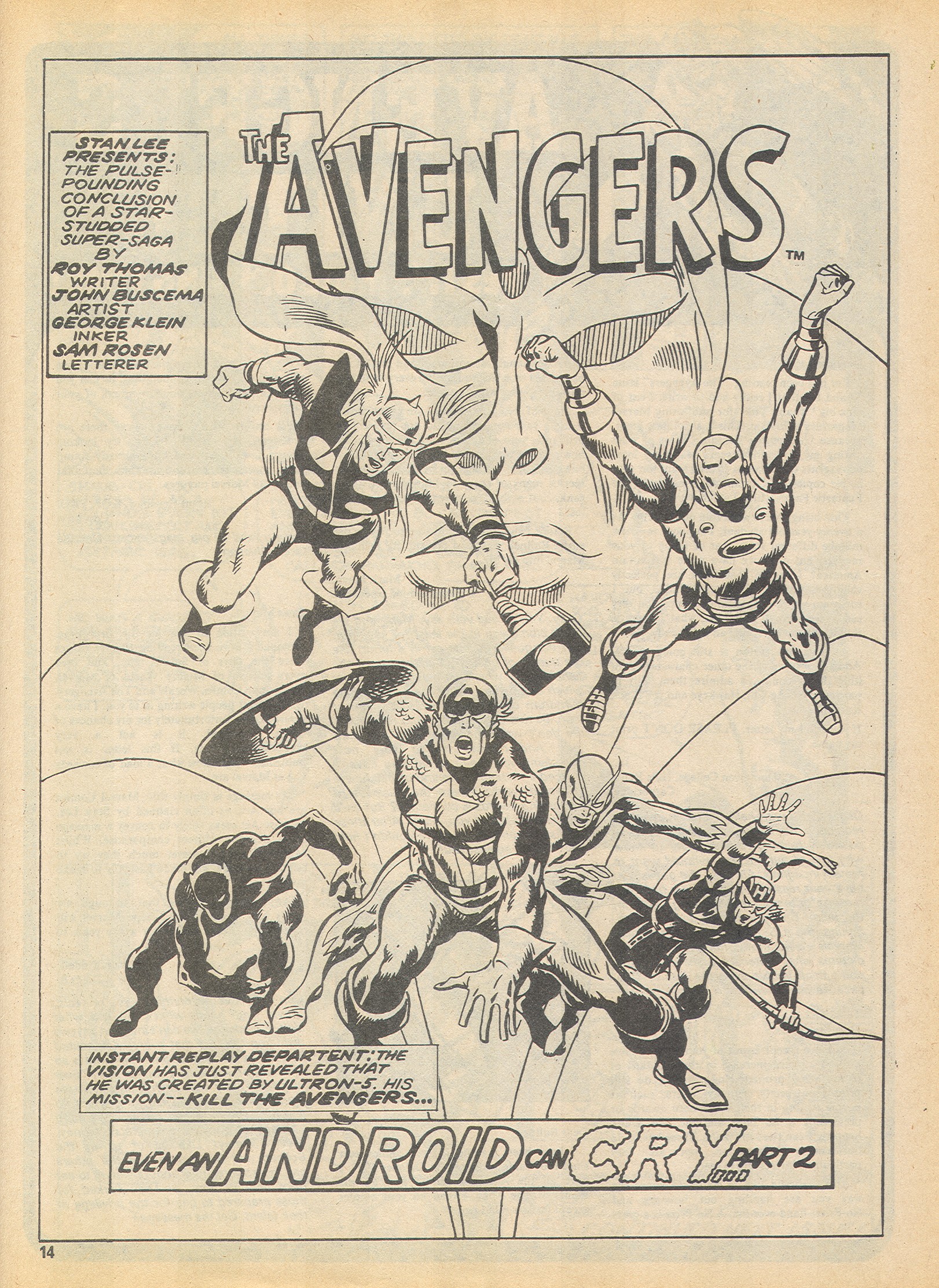 Read online The Avengers (1973) comic -  Issue #85 - 14