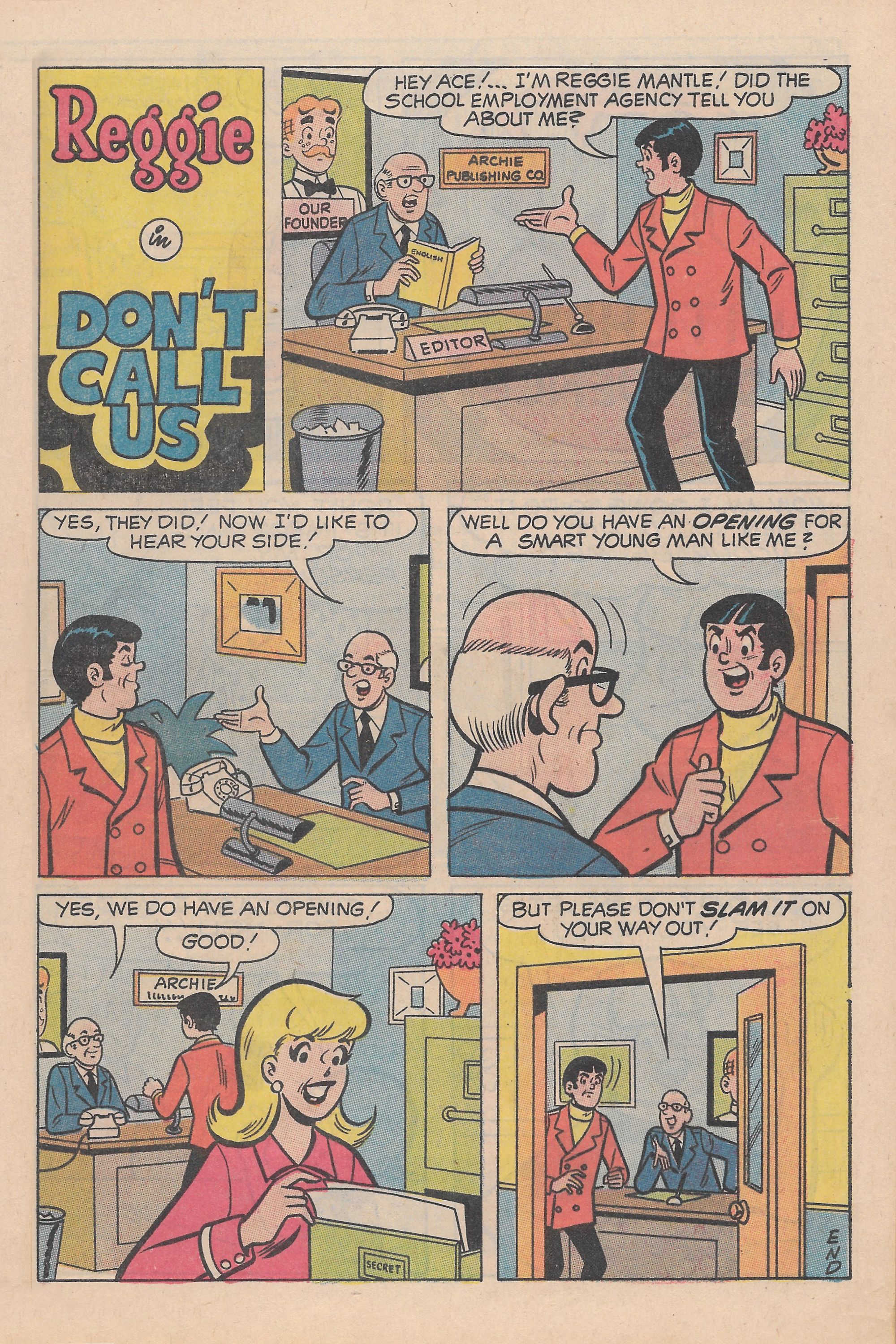 Read online Reggie's Wise Guy Jokes comic -  Issue #13 - 23