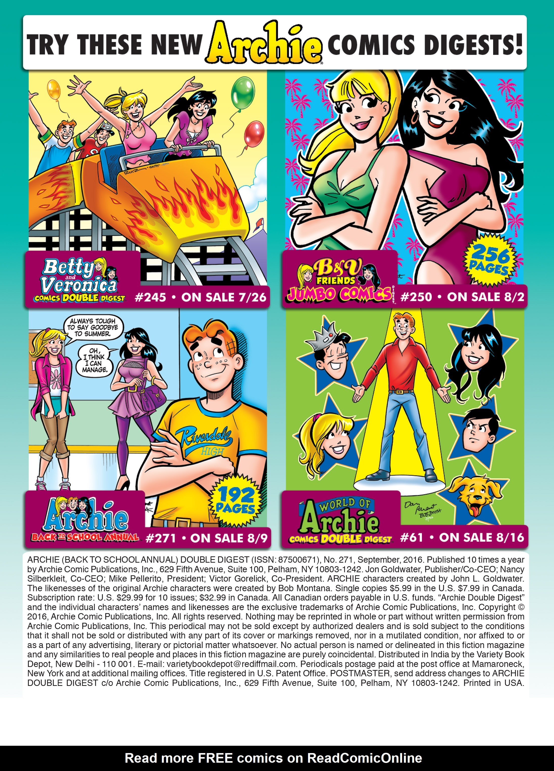 Read online Archie's Double Digest Magazine comic -  Issue #271 - 183