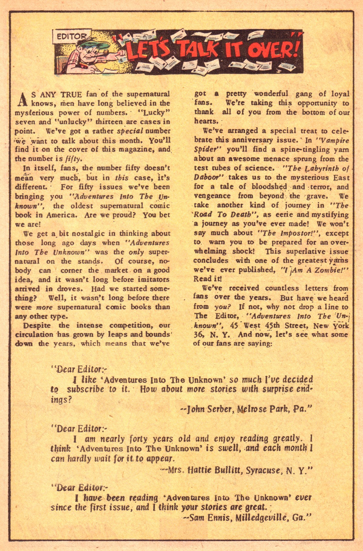 Read online Adventures Into The Unknown comic -  Issue #50 - 23