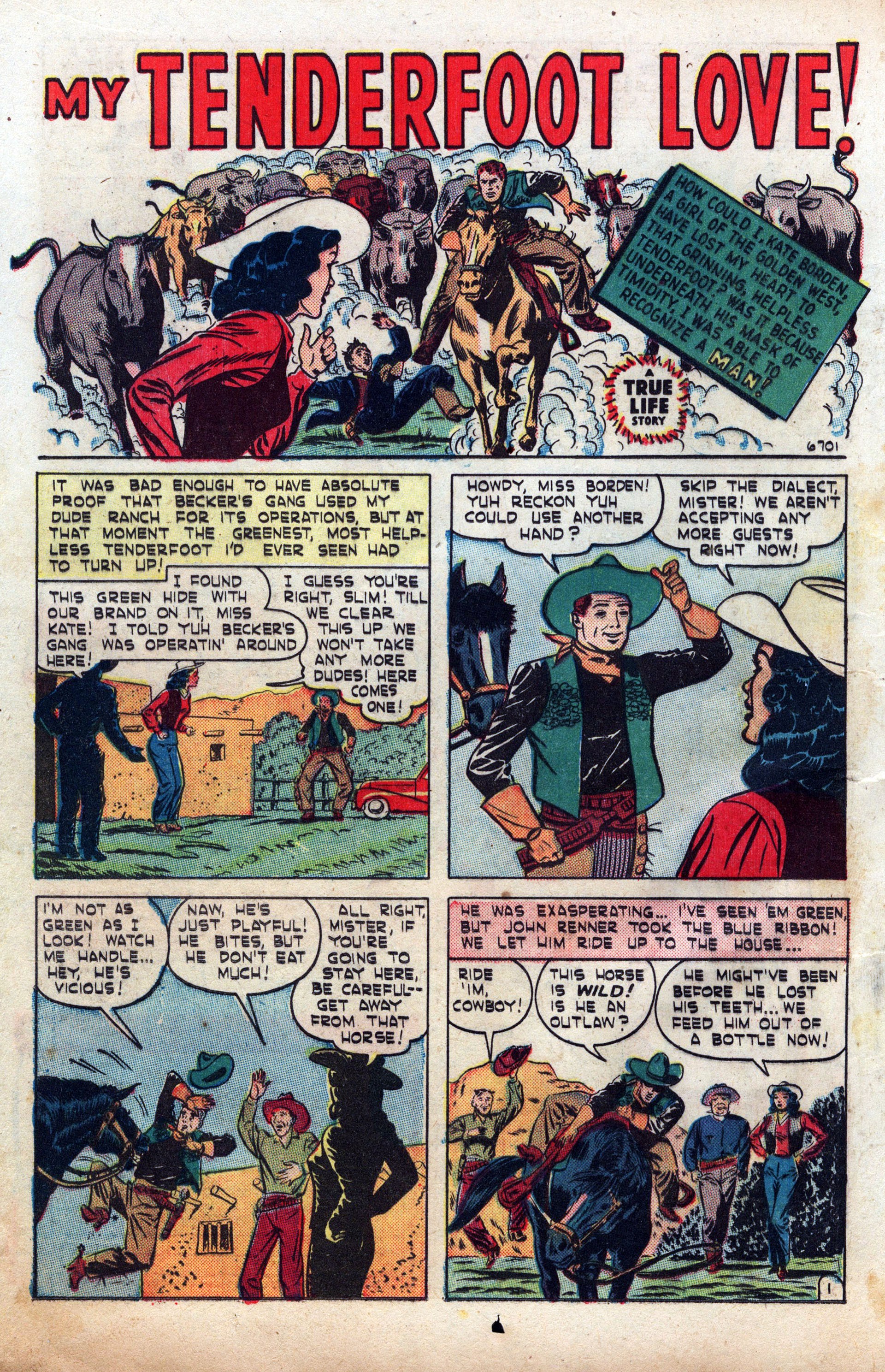 Read online Cowboy Romances comic -  Issue #2 - 16