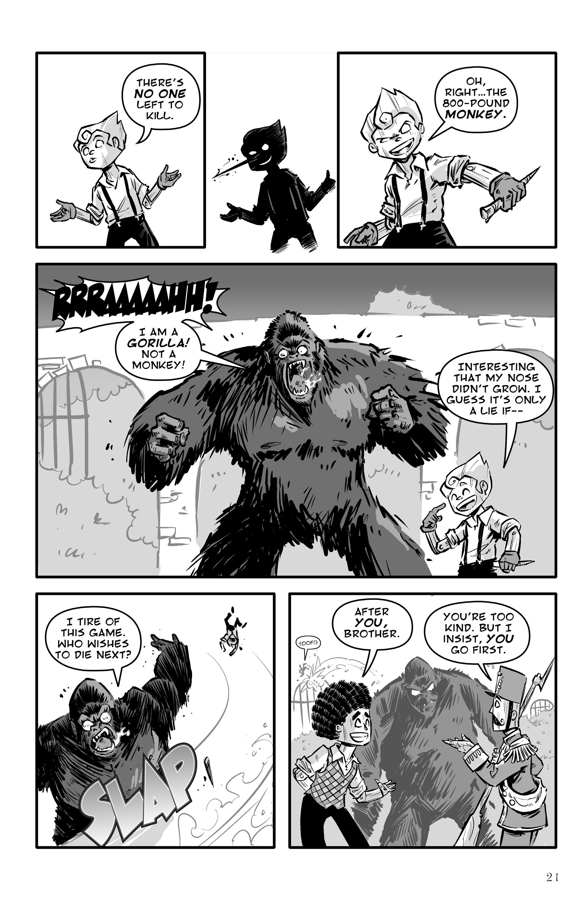 Read online Pinocchio, Vampire Slayer Versus the Vampire Zoo comic -  Issue # Full - 22