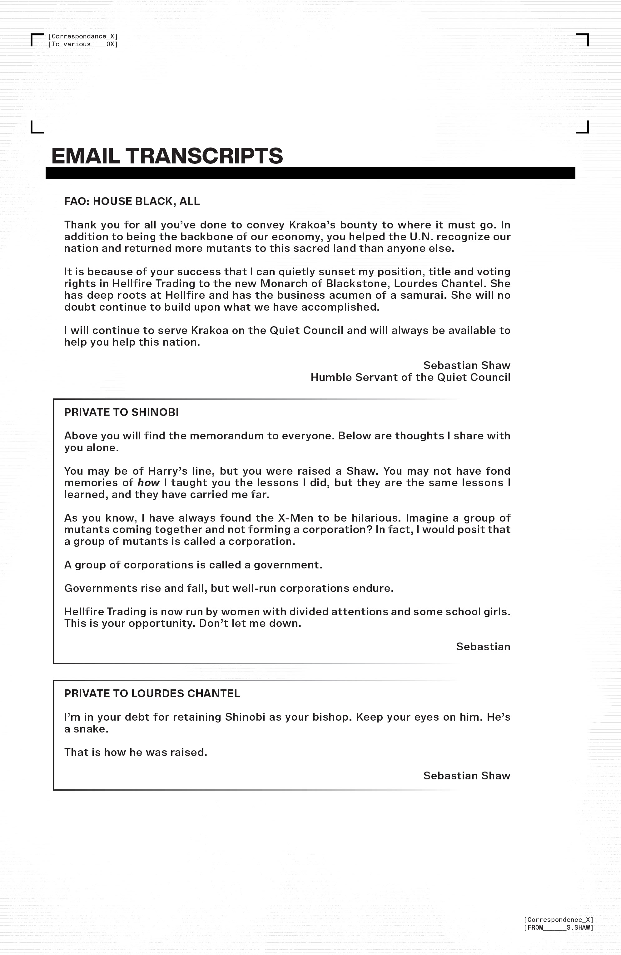 Read online Marauders comic -  Issue #27 - 32