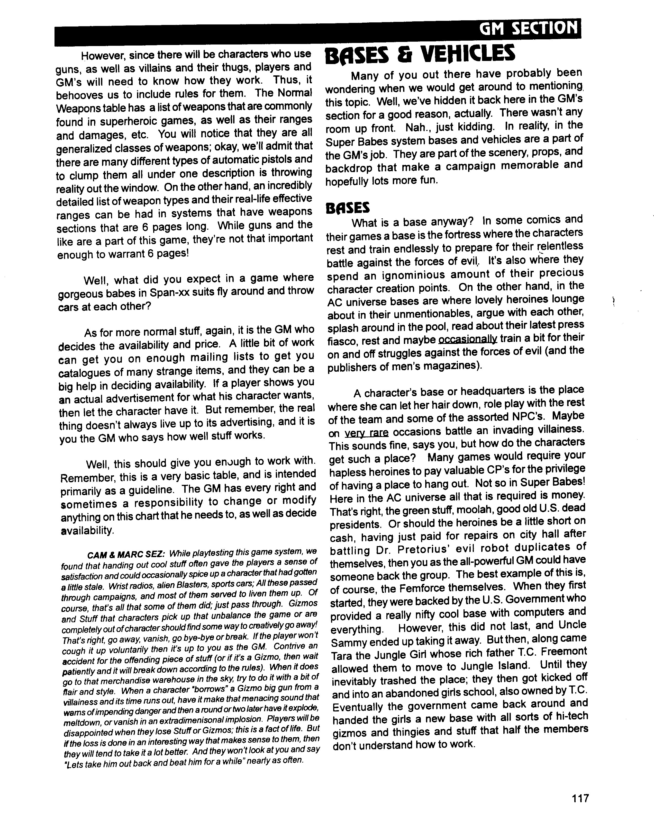 Read online Superbabes: The Femforce Role-Playing Game comic -  Issue # TPB - 119