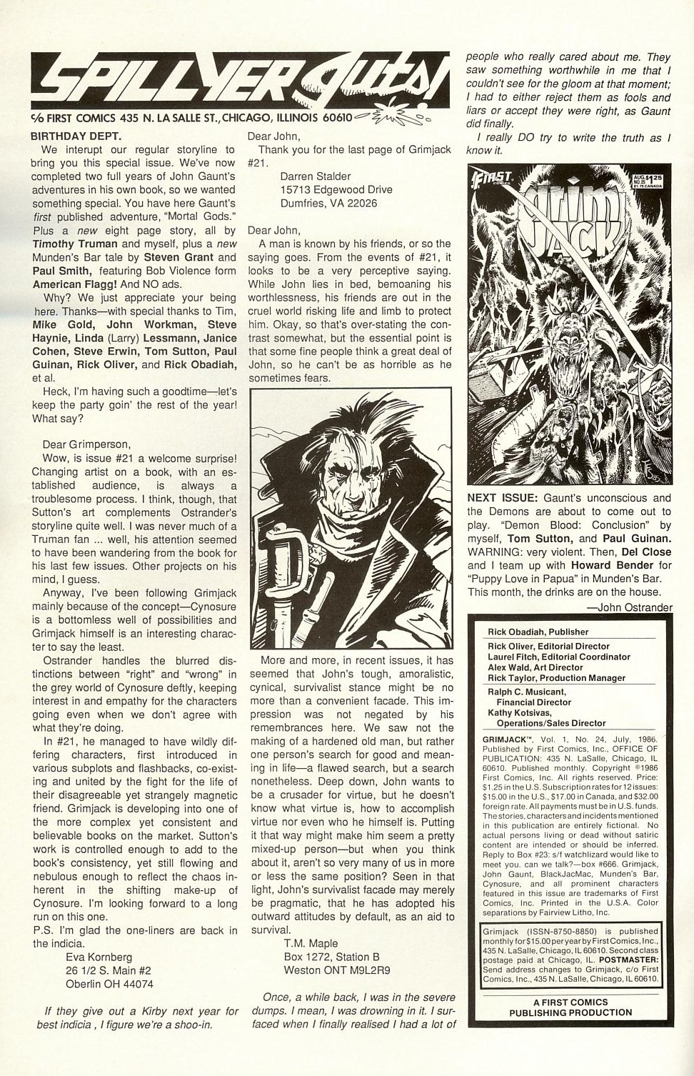 Read online Grimjack comic -  Issue #24 - 2