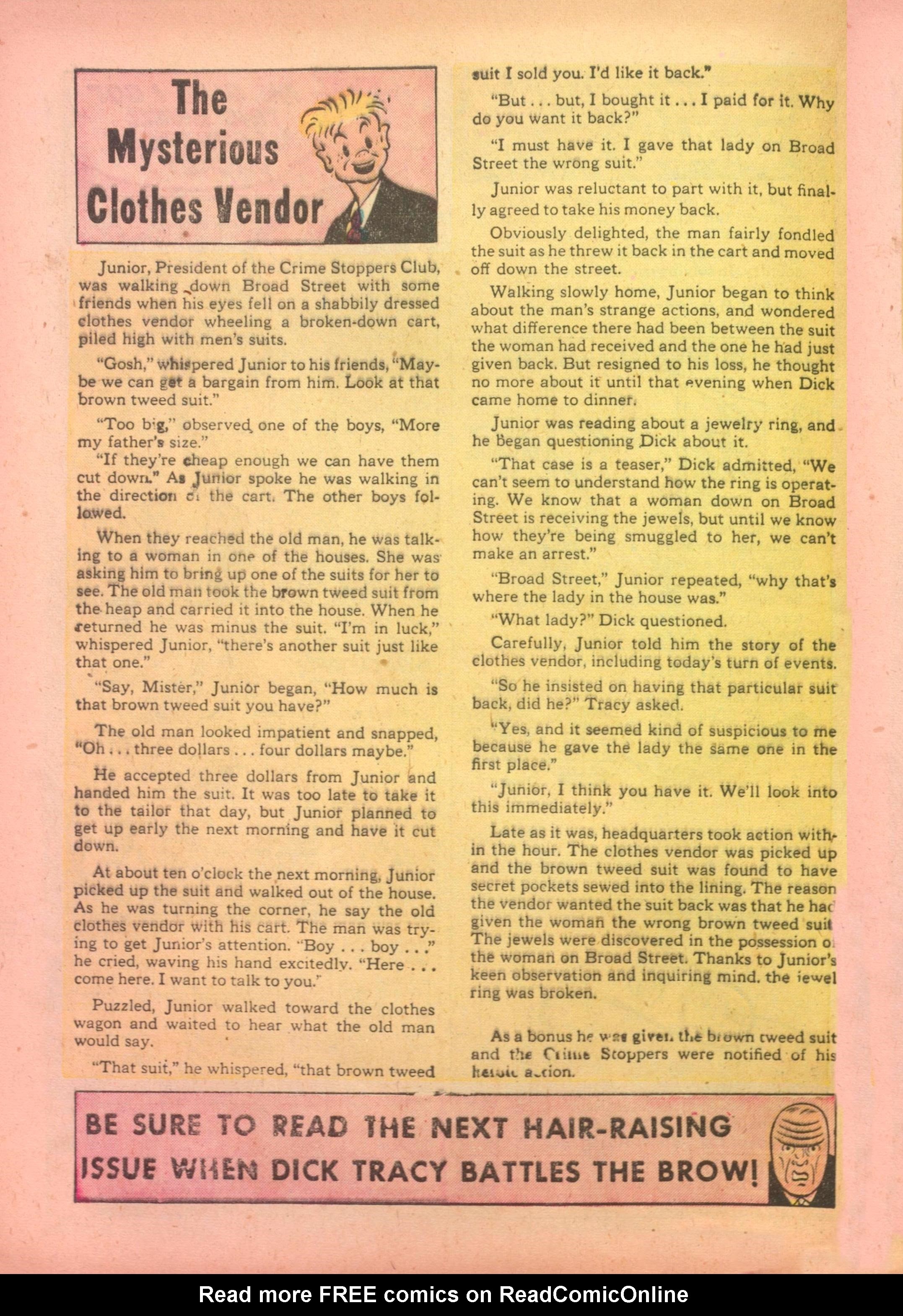 Read online Dick Tracy comic -  Issue #27 - 28
