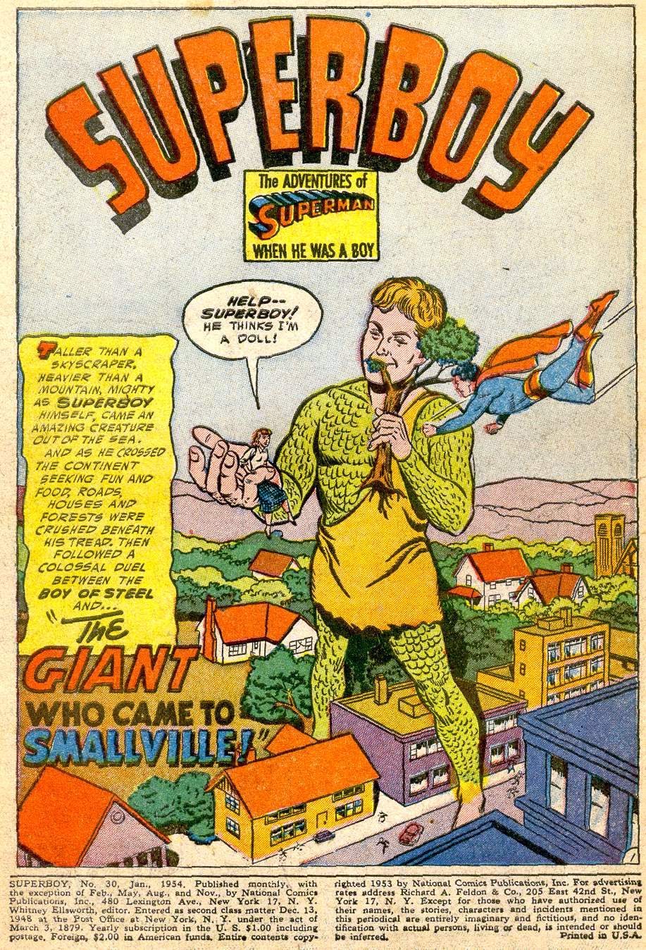 Read online Superboy (1949) comic -  Issue #30 - 2
