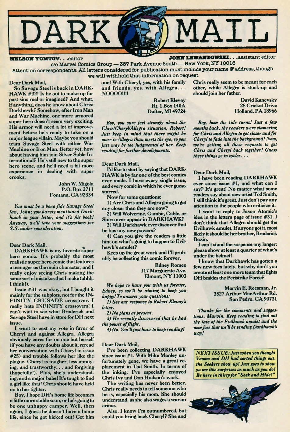 Read online Darkhawk (1991) comic -  Issue #35 - 24