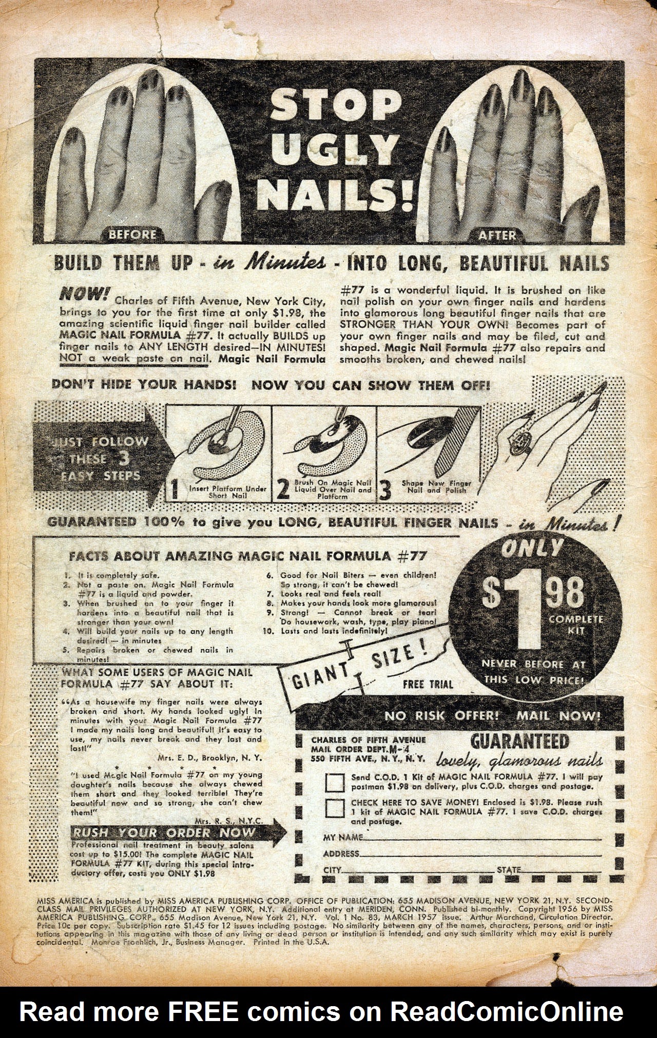 Read online Miss America comic -  Issue #83 - 2