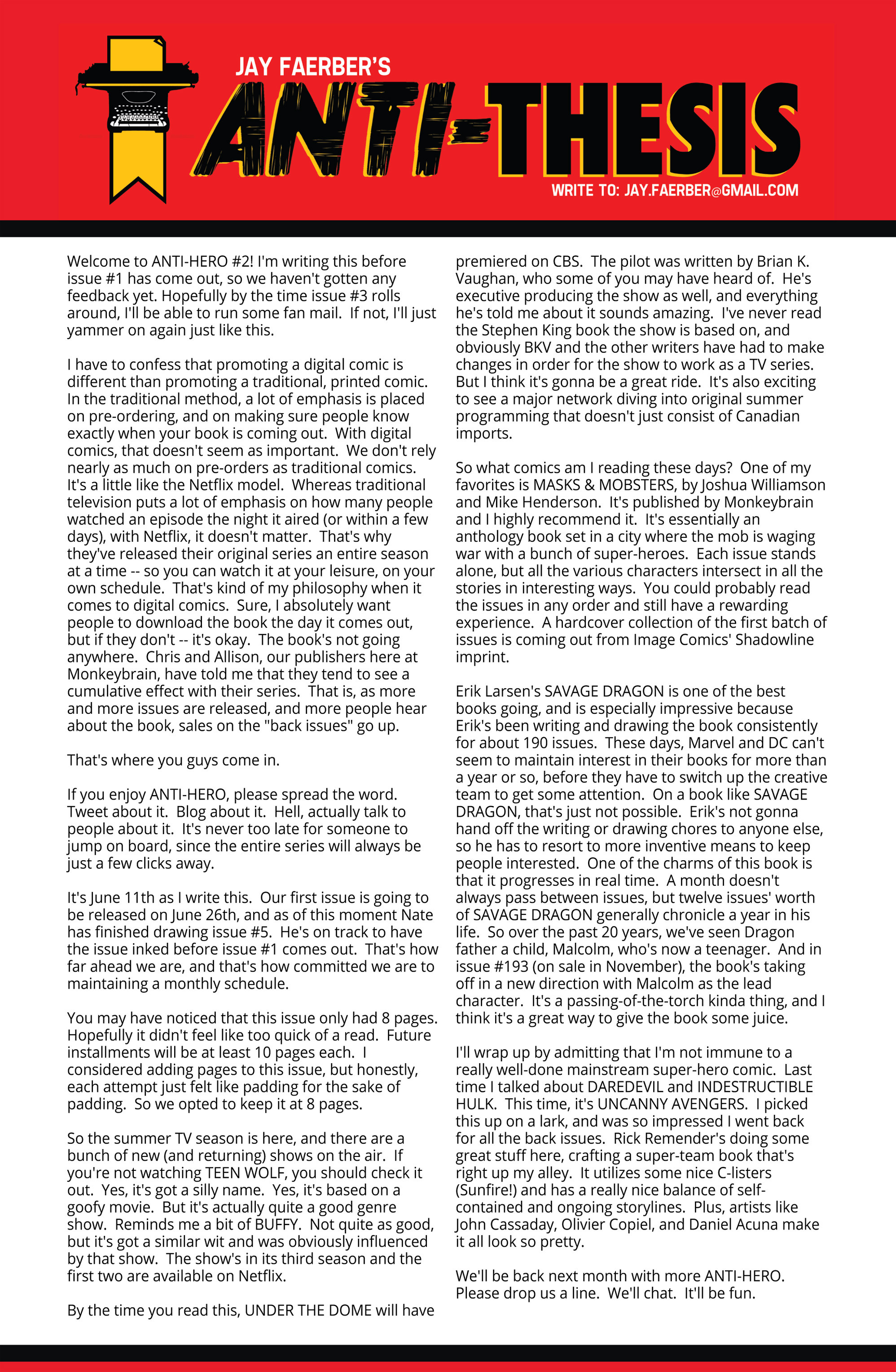 Read online Anti-Hero (2013) comic -  Issue #2 - 11