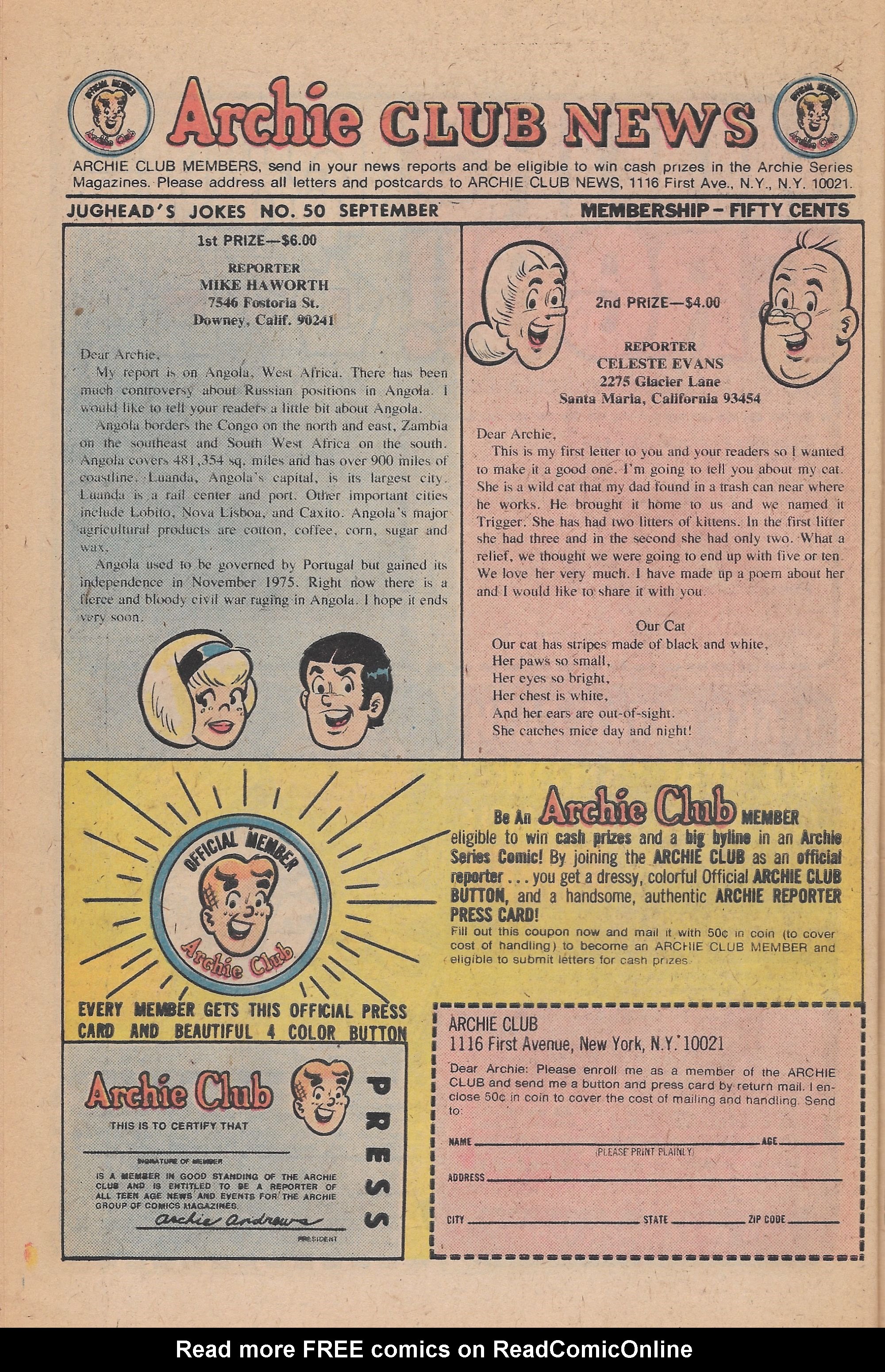 Read online Jughead's Jokes comic -  Issue #50 - 26