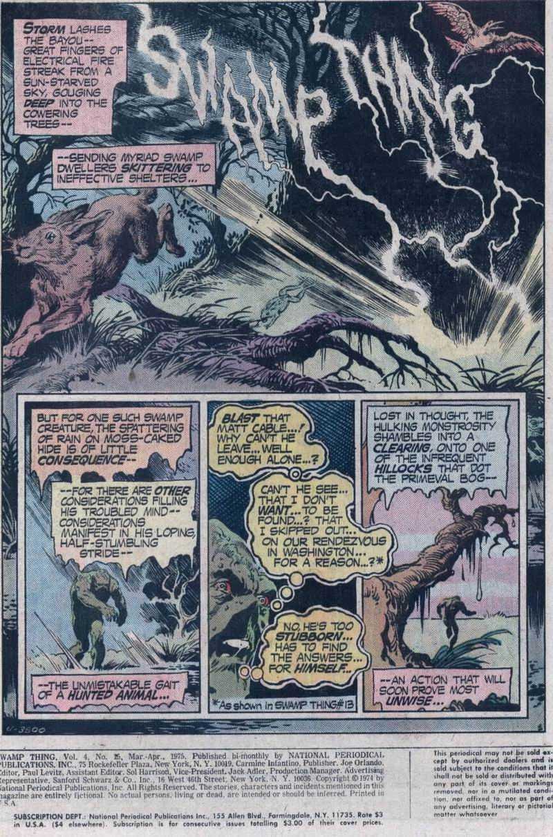 Read online Swamp Thing (1972) comic -  Issue #15 - 2