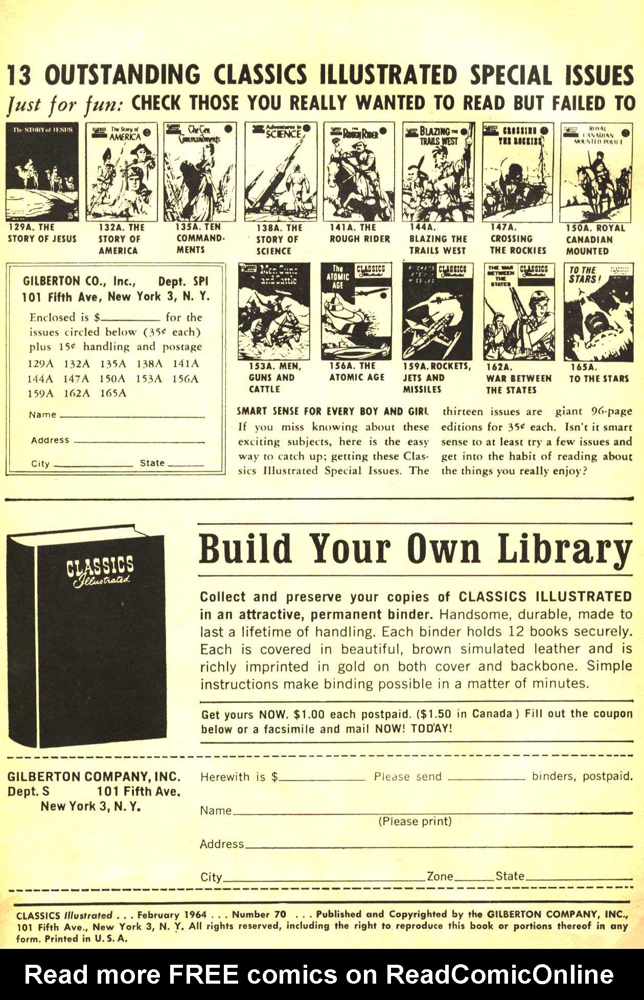 Read online Classics Illustrated comic -  Issue #70 - 2