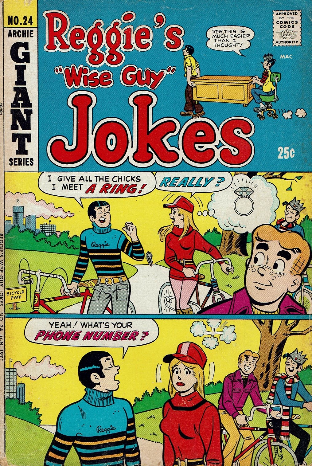 Read online Reggie's Wise Guy Jokes comic -  Issue #24 - 1