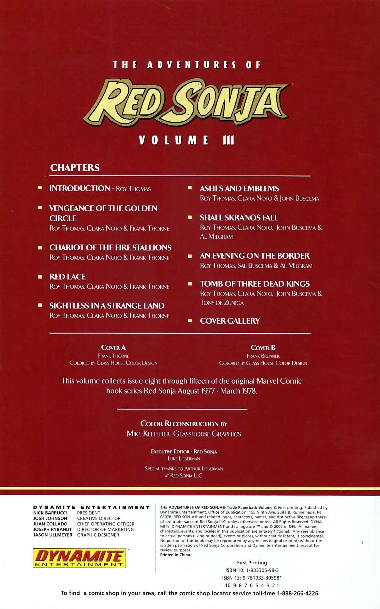 Read online The Adventures of Red Sonja comic -  Issue # TPB 3 - 4