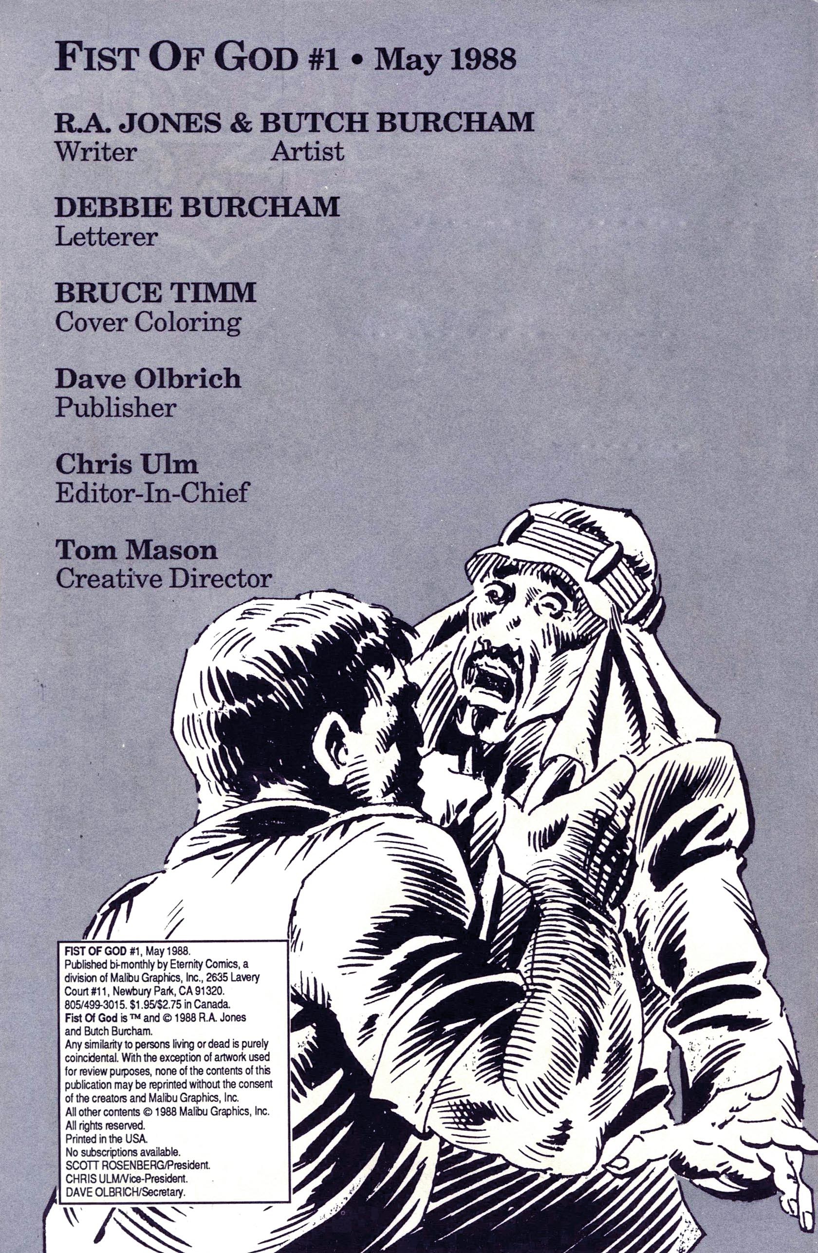 Read online The Fist of God comic -  Issue #1 - 2