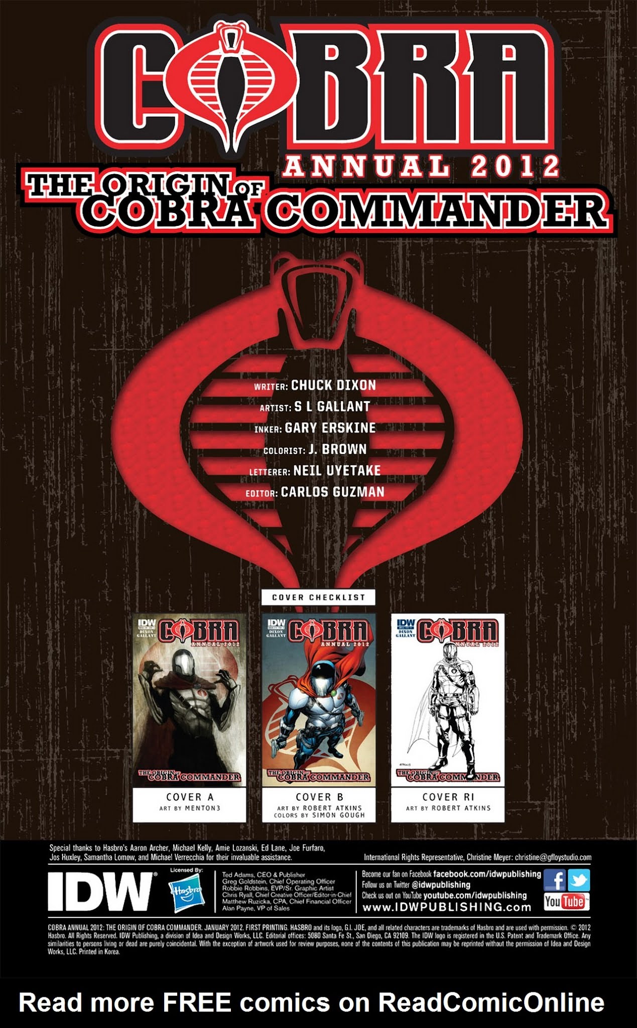 Read online Cobra Annual 2012: The Origin of Cobra Commander comic -  Issue # Full - 4