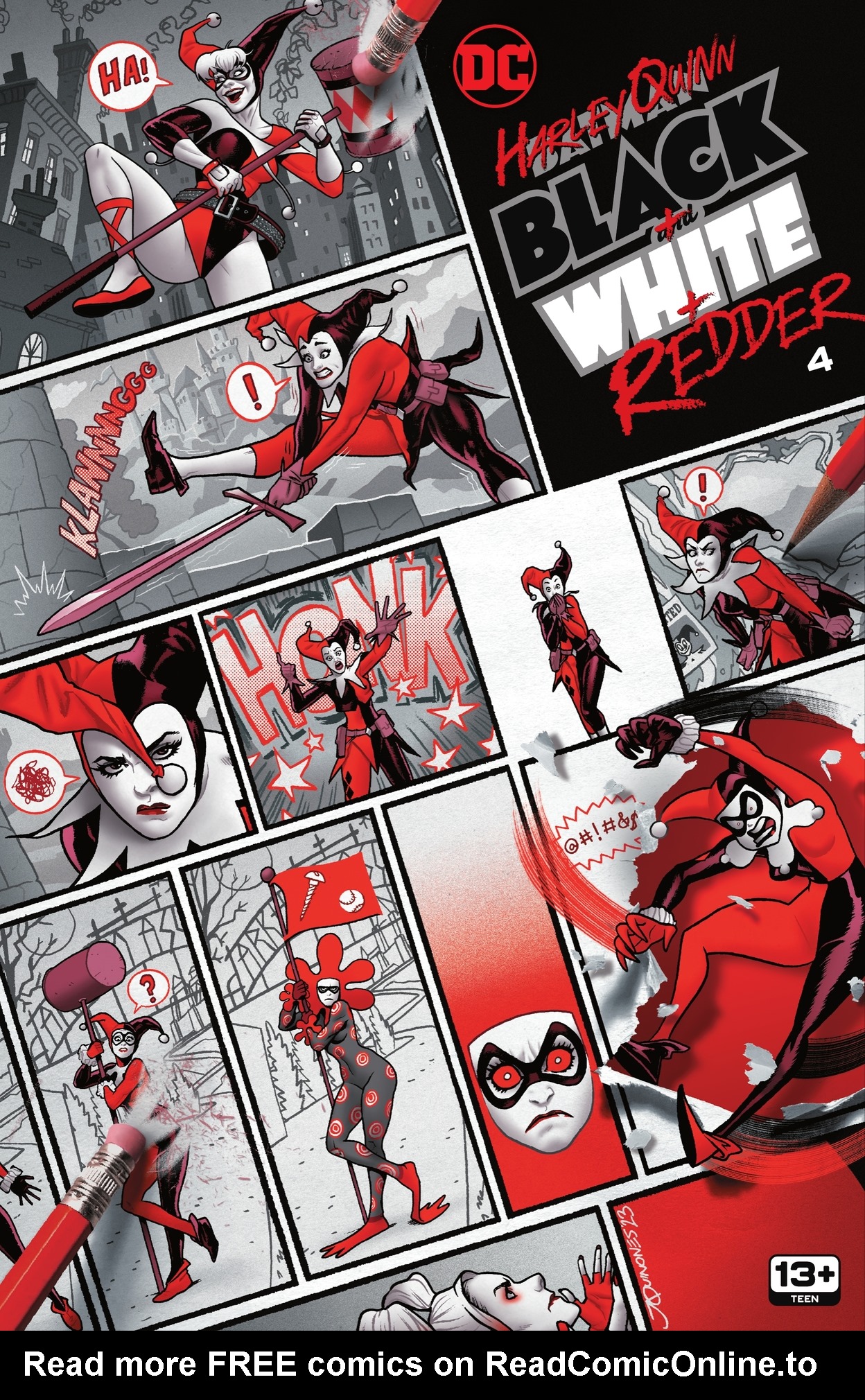 Read online Harley Quinn: Black   White   Redder comic -  Issue #4 - 1