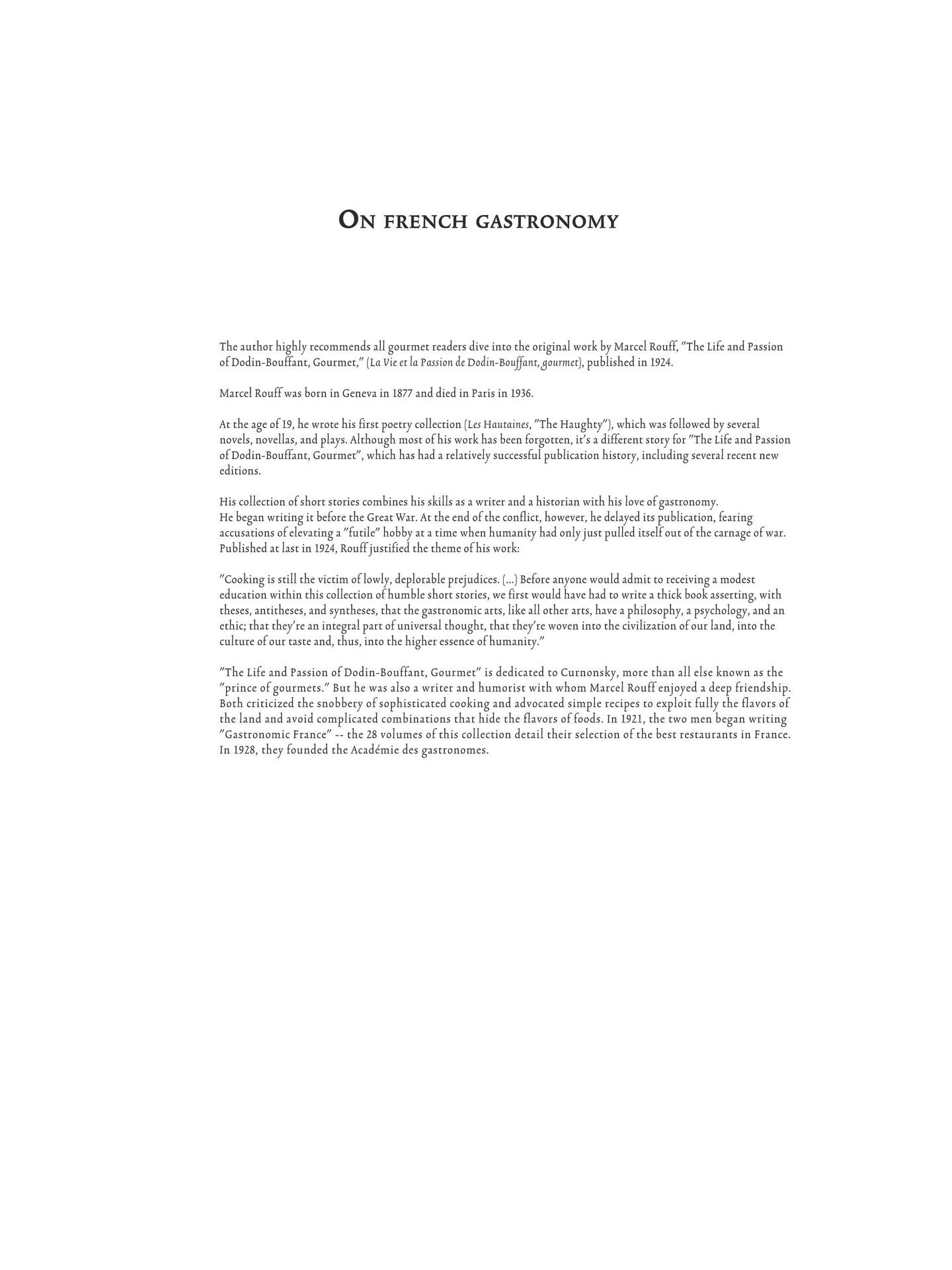 Read online Dodin-Bouffant: Gourmet Extraordinaire comic -  Issue # TPB - 119