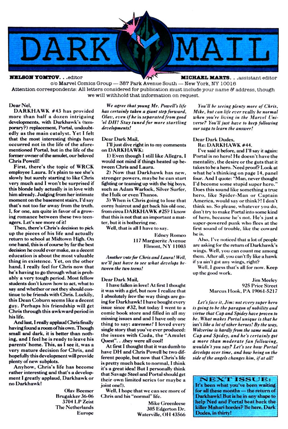 Read online Darkhawk (1991) comic -  Issue #46 - 24