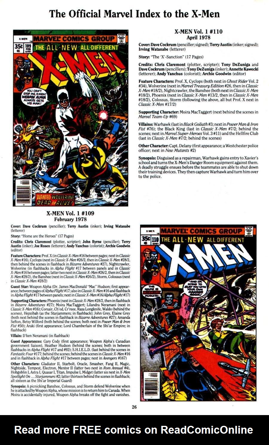 Read online The Official Marvel Index To The X-Men (1994) comic -  Issue #2 - 28