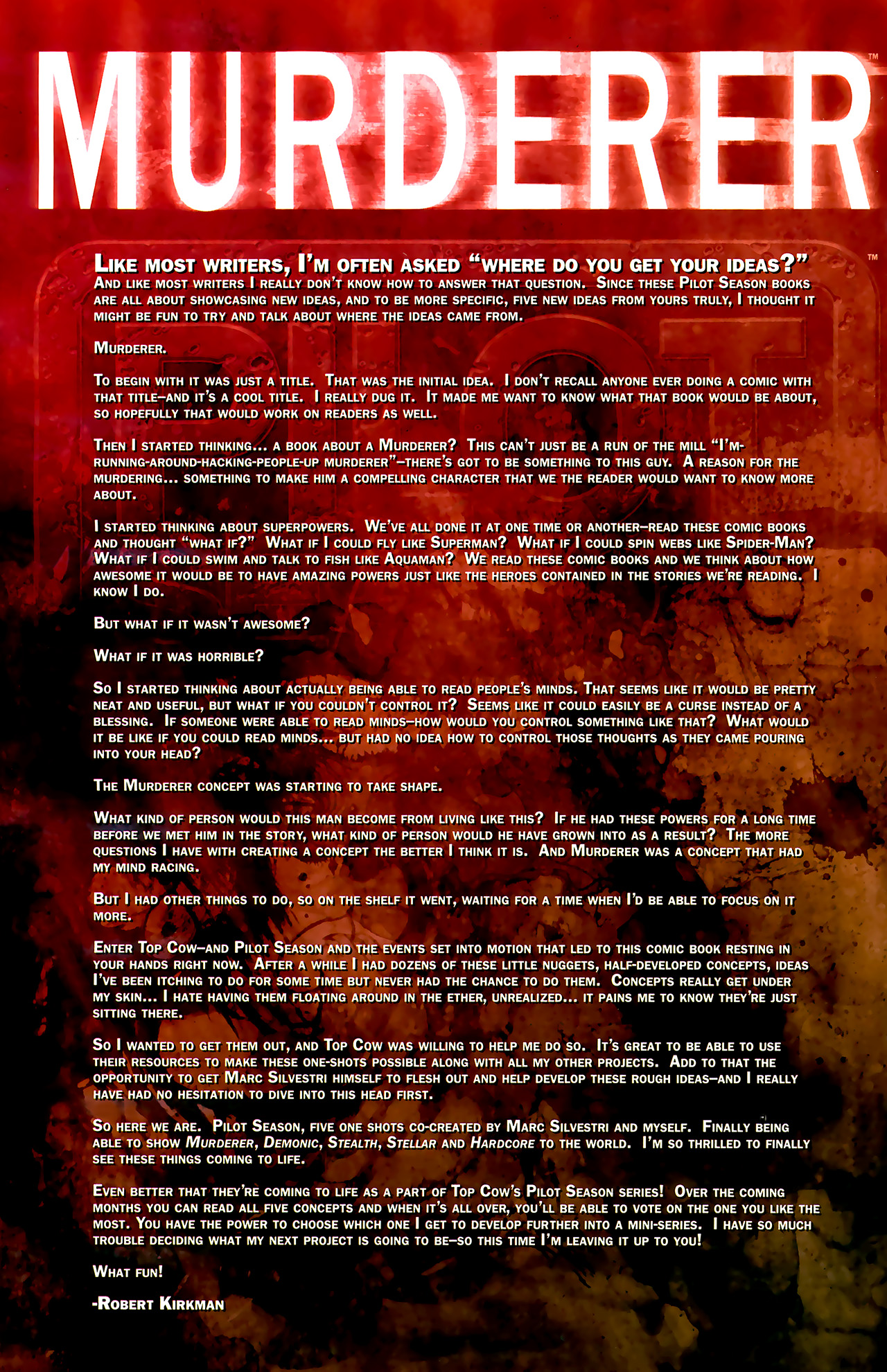 Read online Pilot Season 2009 comic -  Issue # Issue Murderer - 26