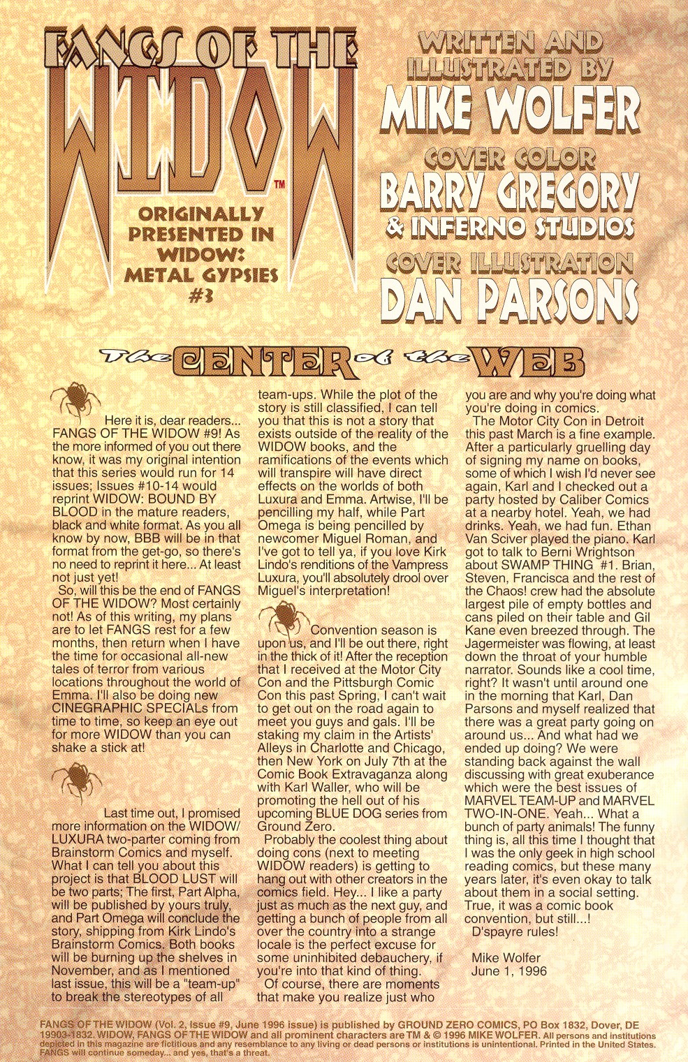 Read online Fangs of the Widow comic -  Issue #9 - 2