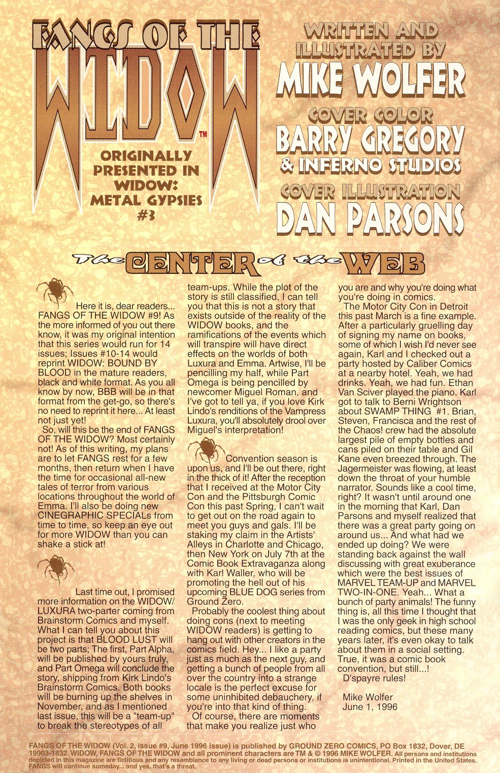 Read online Fangs of the Widow comic -  Issue #9 - 2