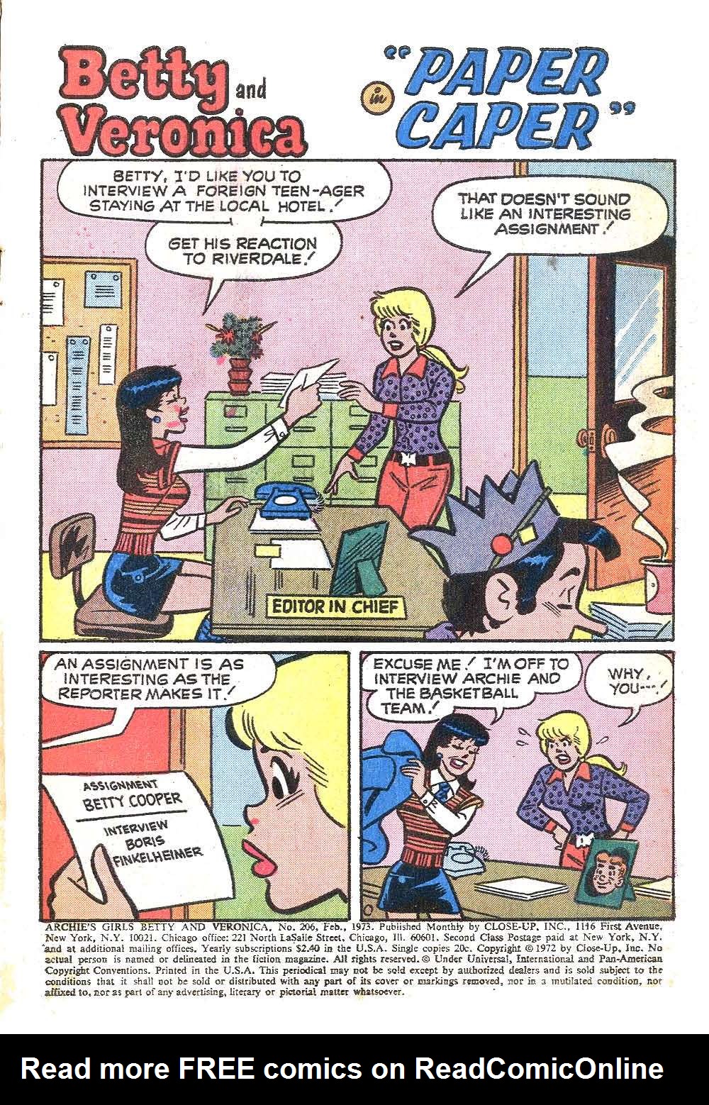 Read online Archie's Girls Betty and Veronica comic -  Issue #206 - 3
