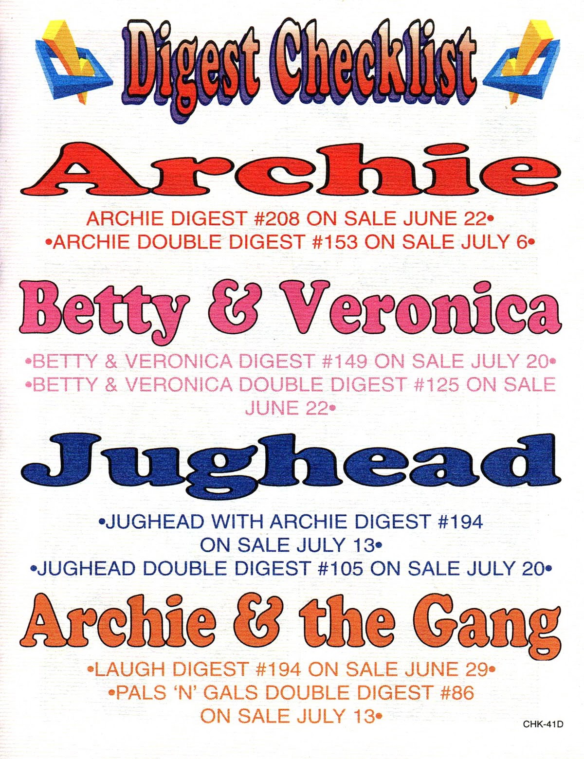 Read online Archie's Double Digest Magazine comic -  Issue #153 - 107