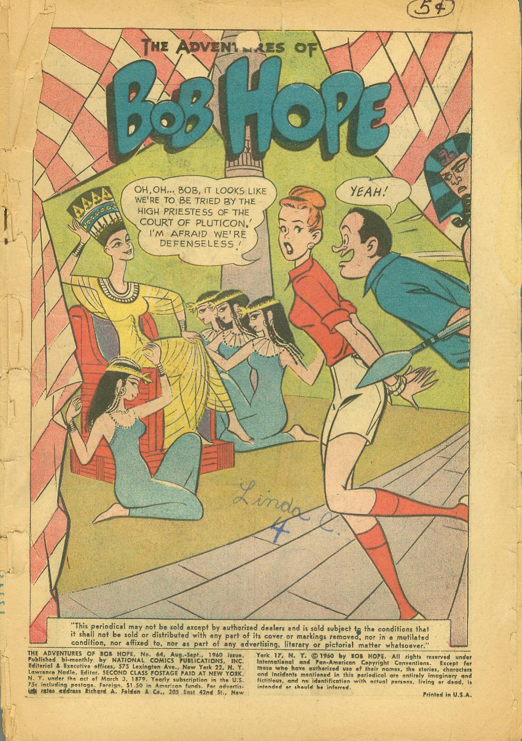 Read online The Adventures of Bob Hope comic -  Issue #64 - 3