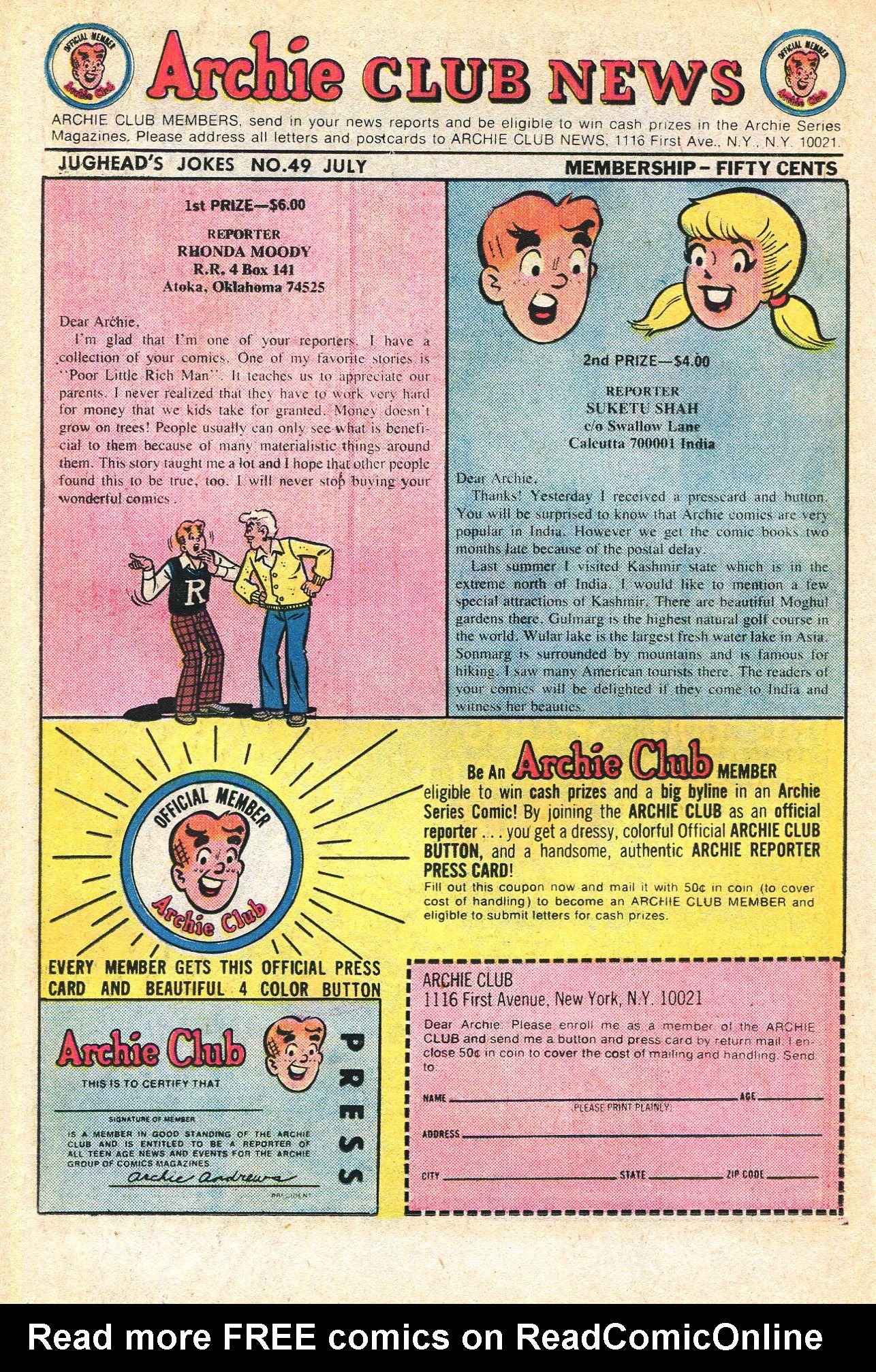 Read online Jughead's Jokes comic -  Issue #49 - 26