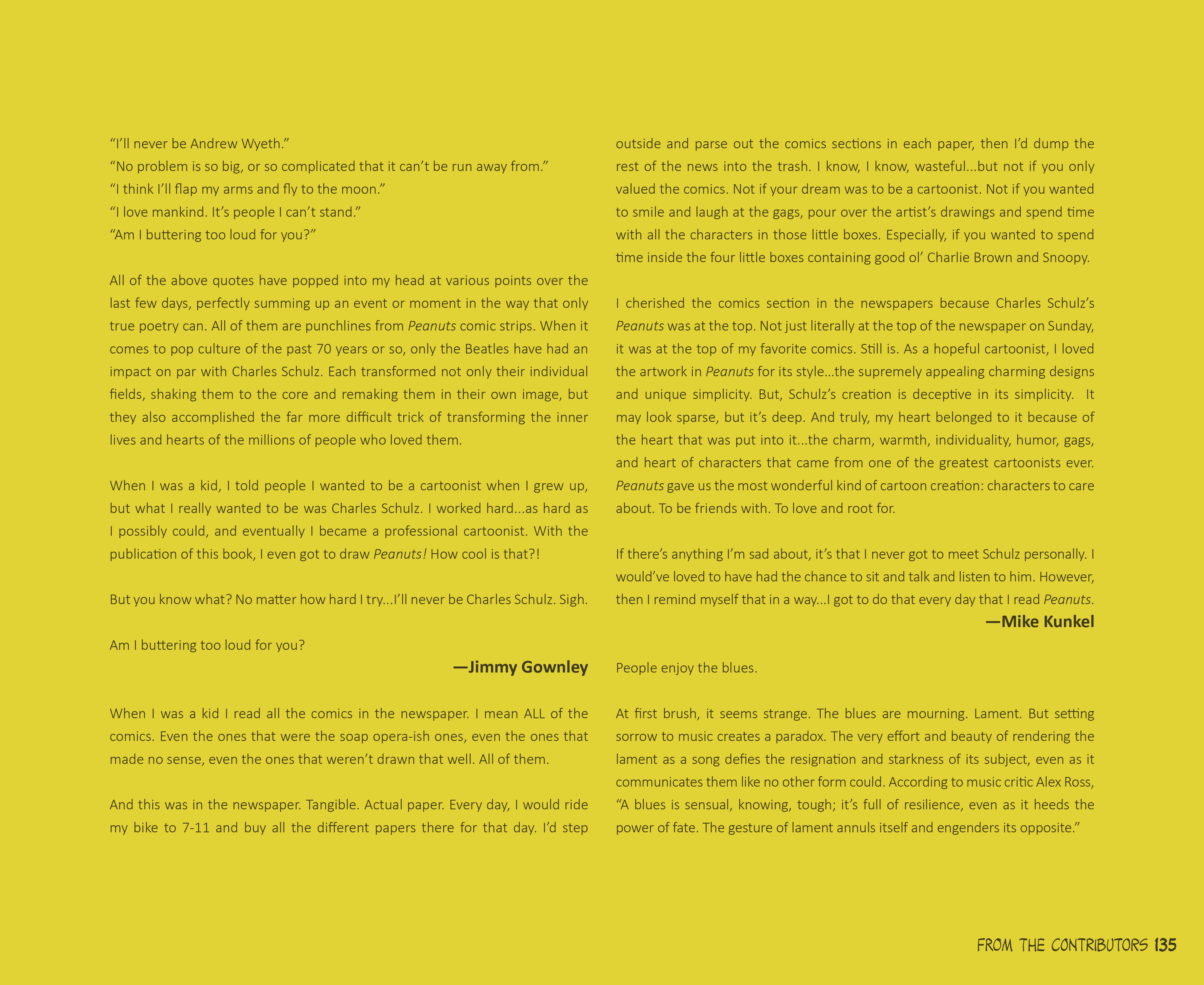 Read online Peanuts: A Tribute to Charles M. Schulz comic -  Issue # TPB (Part 2) - 37