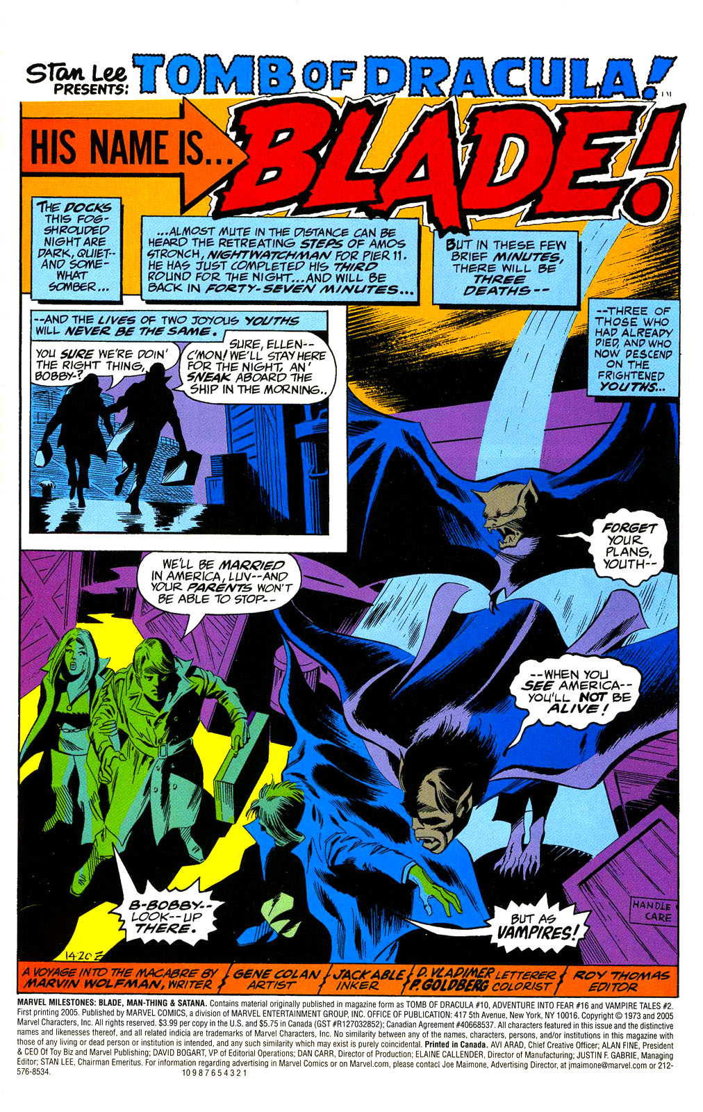 Read online Marvel Milestones: Blade, Man-Thing and Satana comic -  Issue # Full - 3