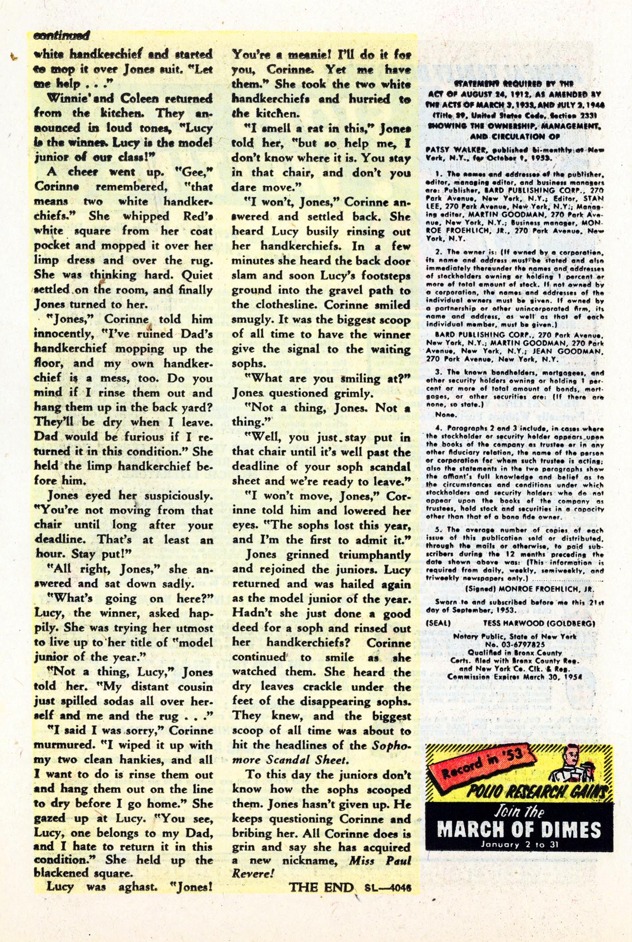 Read online Patsy Walker comic -  Issue #52 - 24