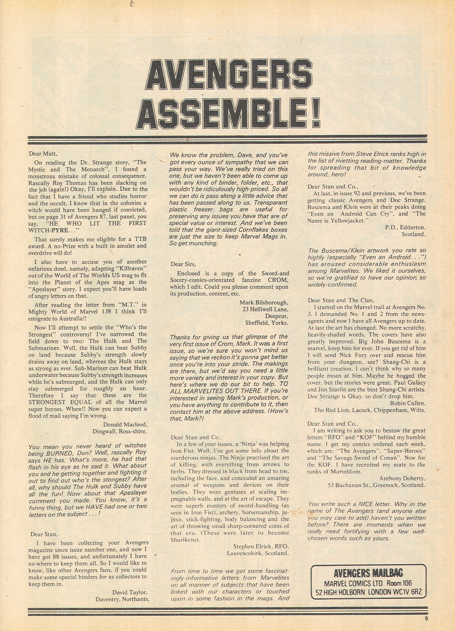 Read online The Avengers (1973) comic -  Issue #104 - 9