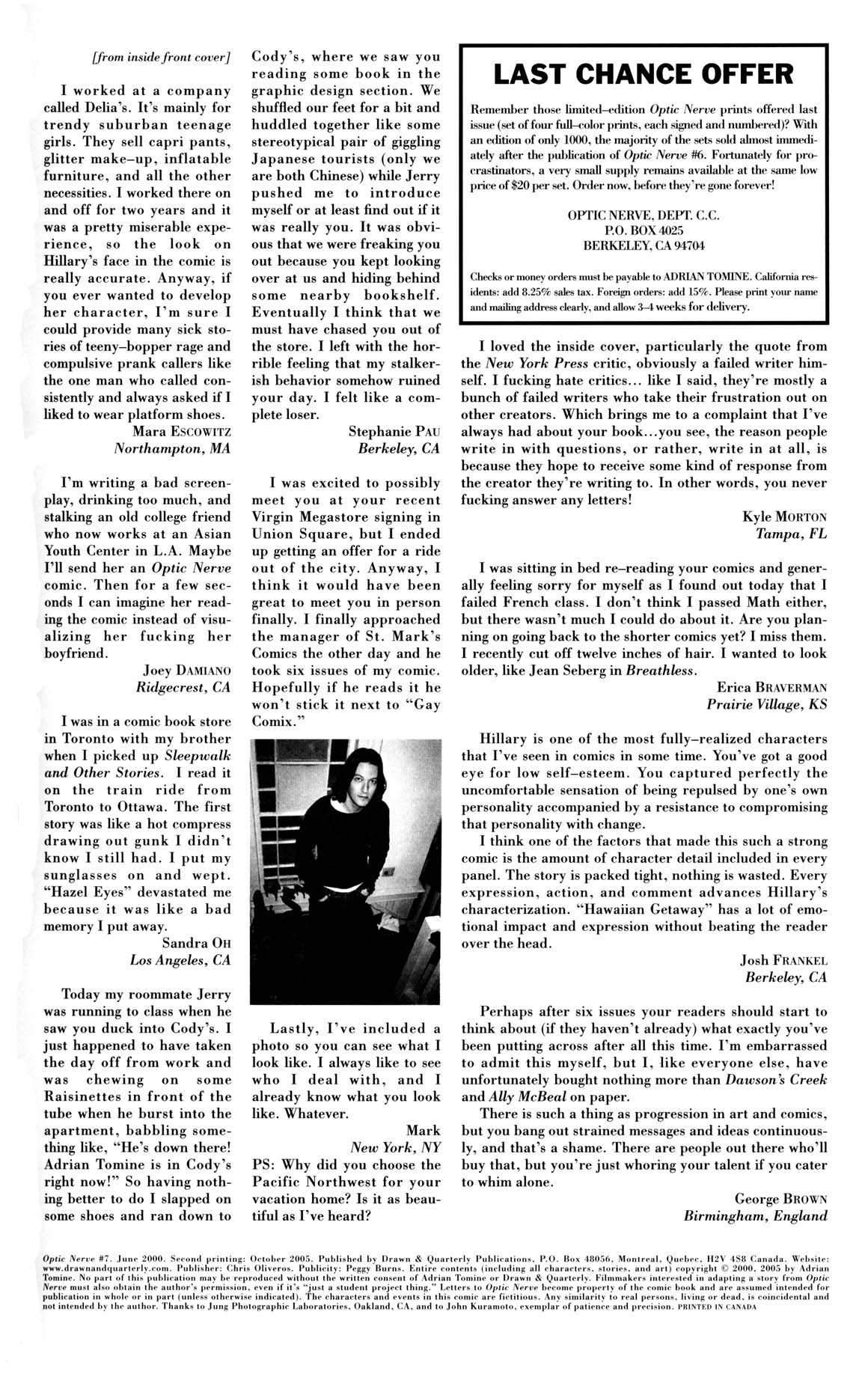 Read online Optic Nerve comic -  Issue #7 - 35