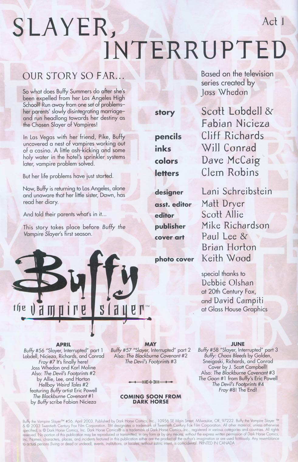 Read online Buffy the Vampire Slayer (1998) comic -  Issue #56 - 2