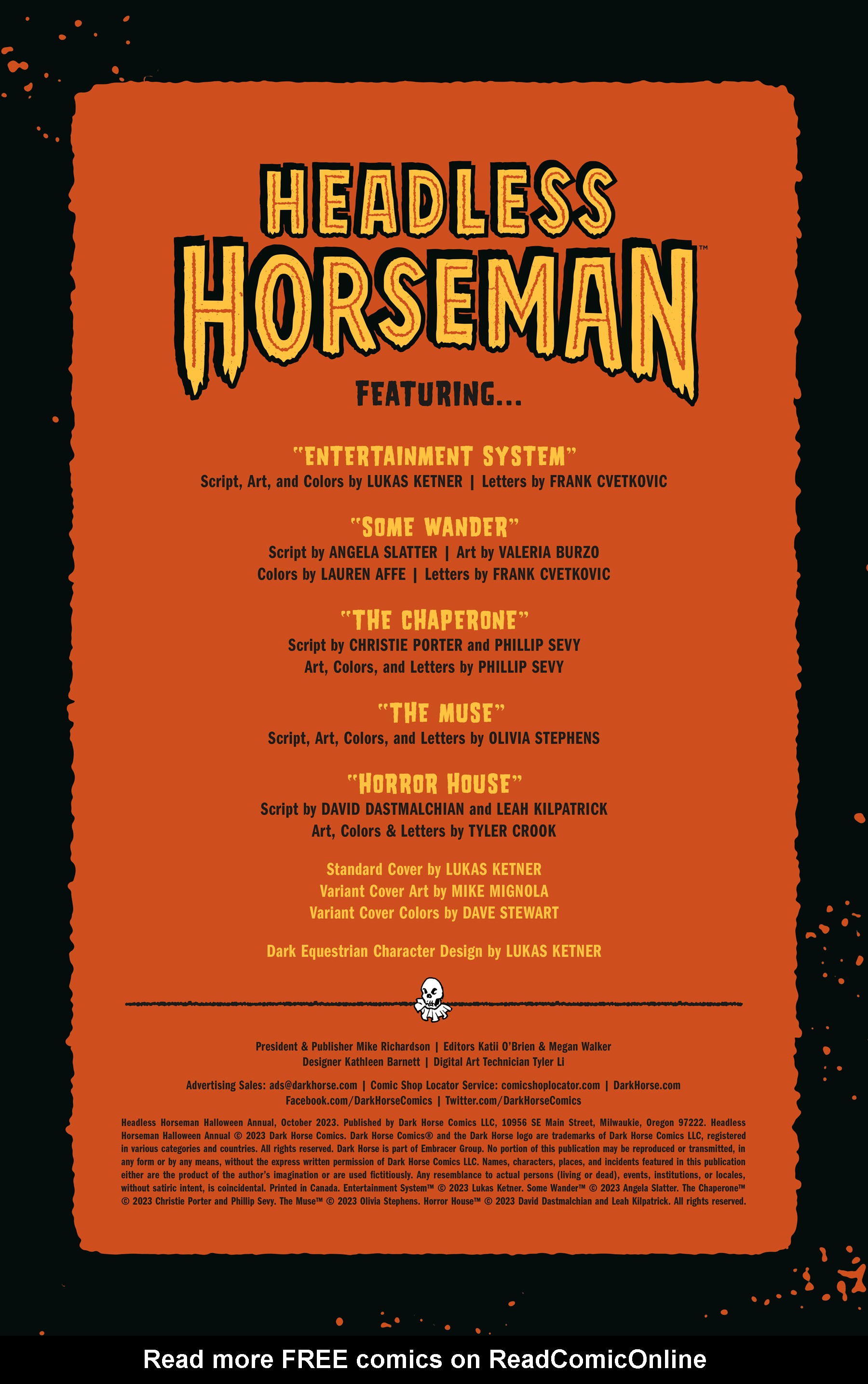 Read online Headless Horseman Halloween Annual comic -  Issue # Full - 2