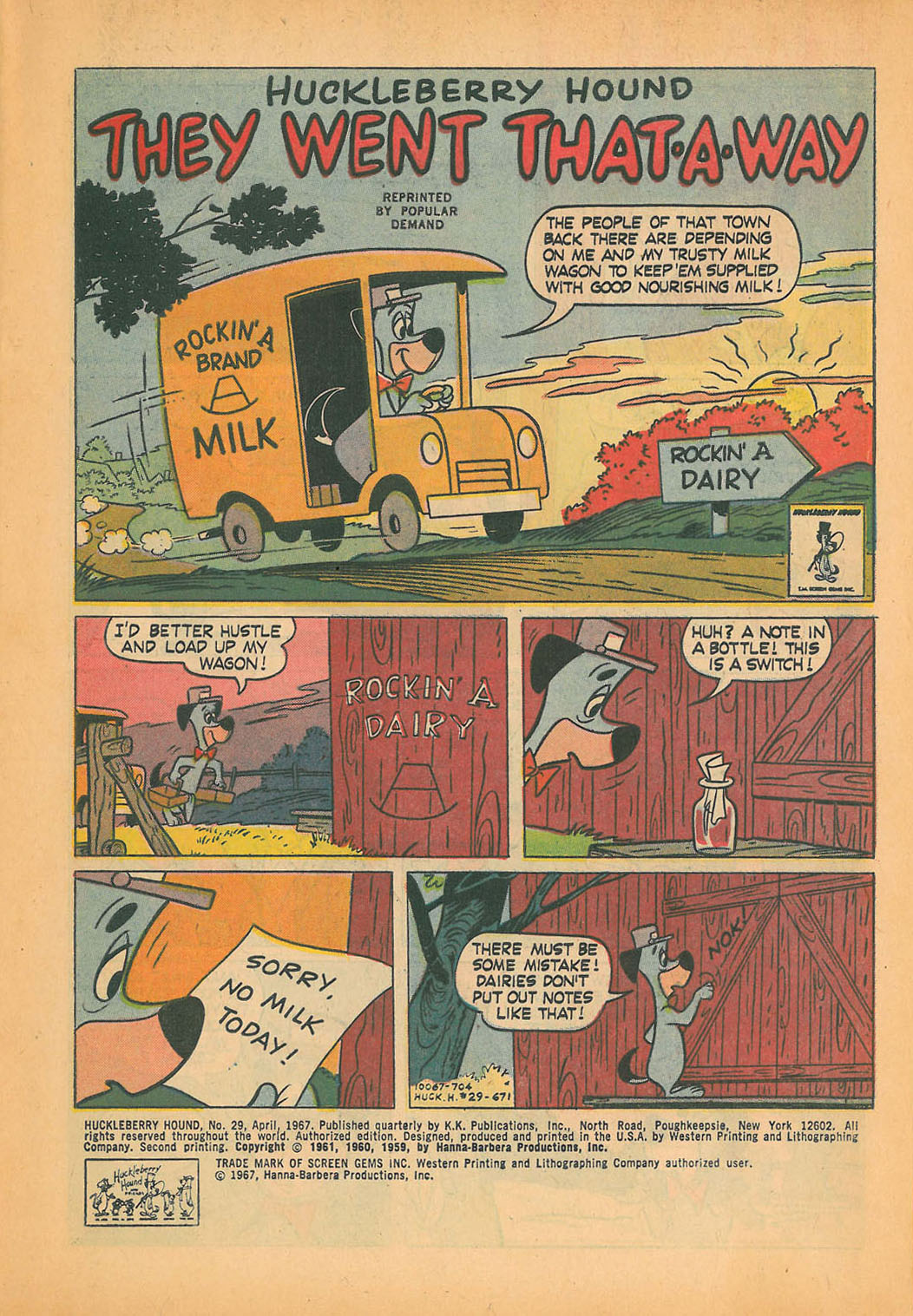 Read online Huckleberry Hound (1960) comic -  Issue #29 - 3
