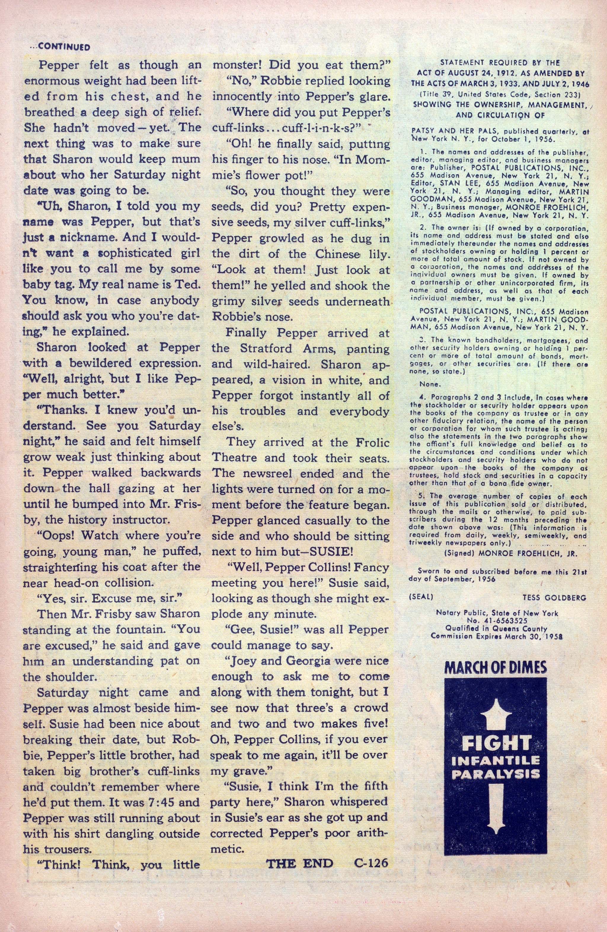 Read online Patsy and her Pals comic -  Issue #27 - 26