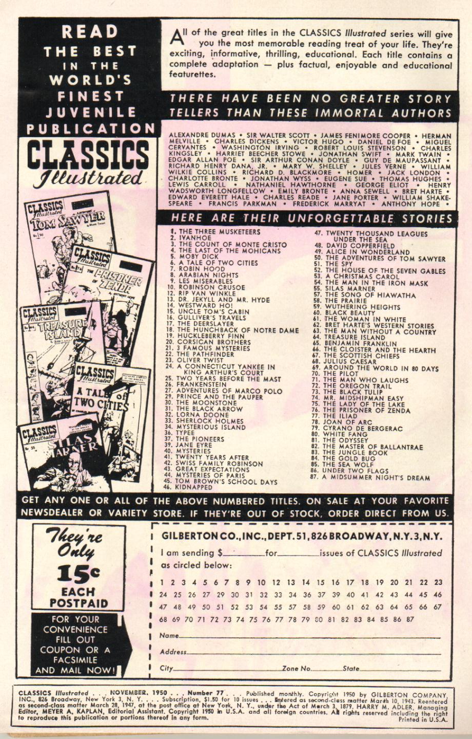 Read online Classics Illustrated comic -  Issue #77 - 2
