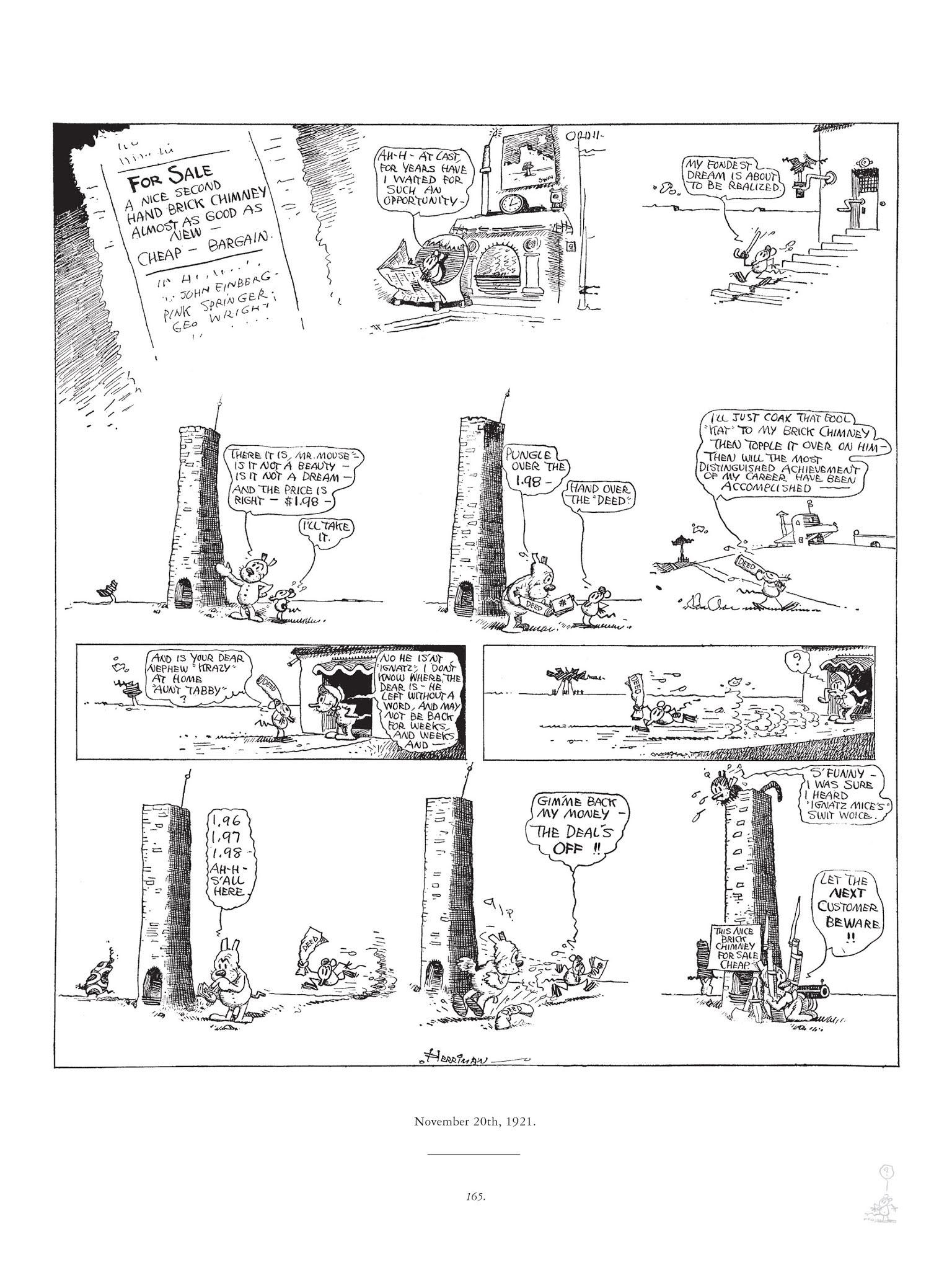 Read online Krazy & Ignatz comic -  Issue # TPB 2 - 165