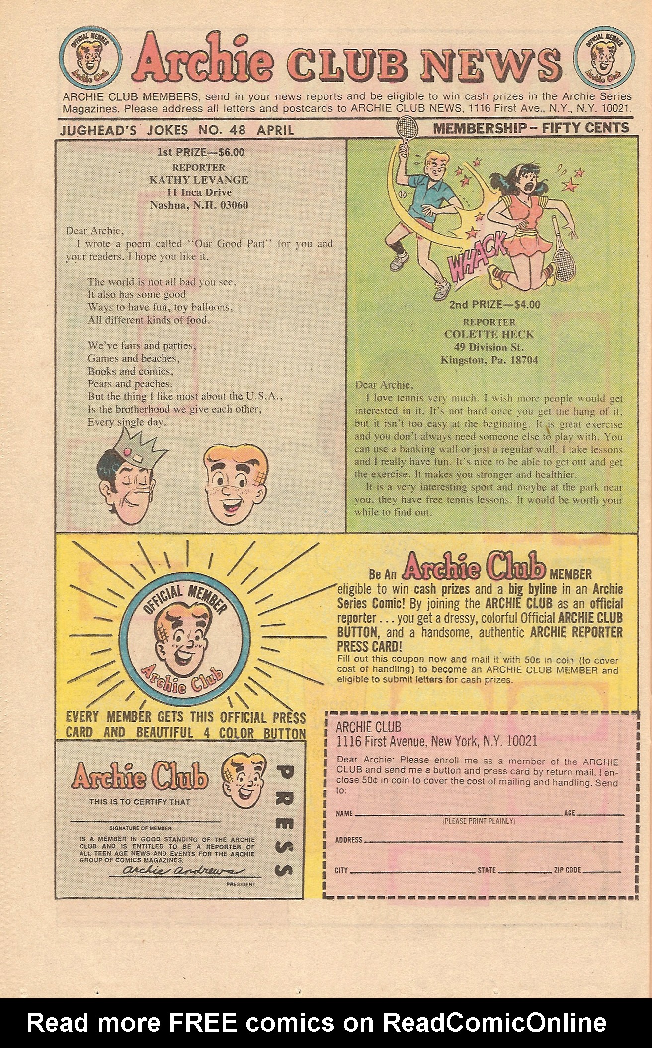 Read online Jughead's Jokes comic -  Issue #48 - 26