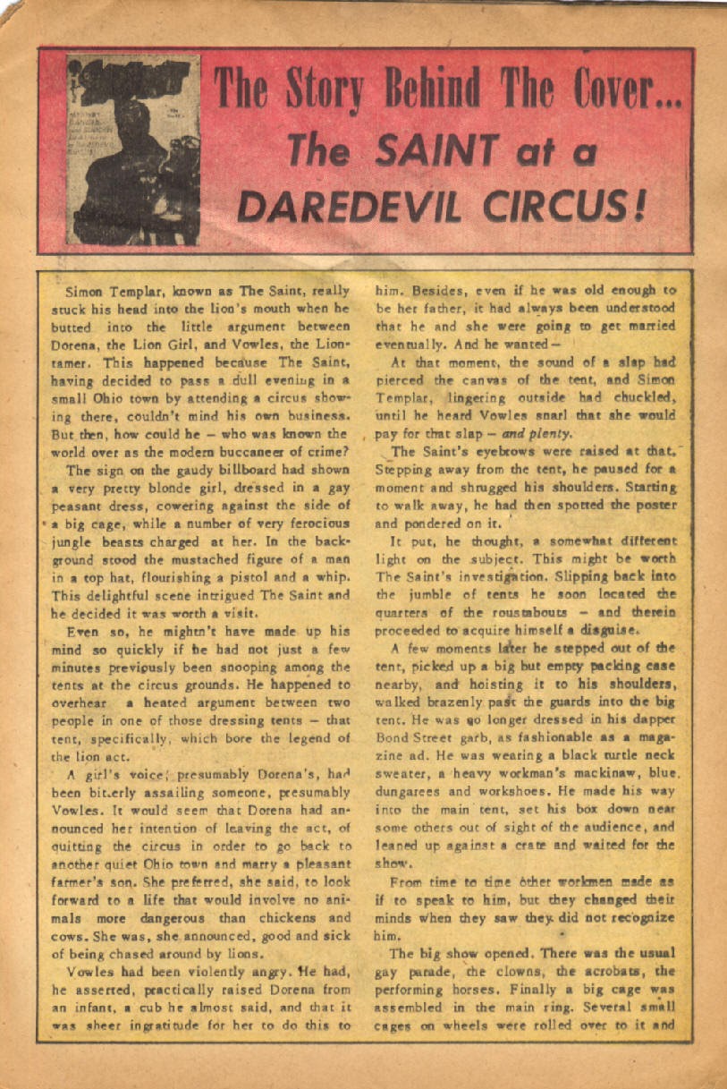 Read online The Saint (1947) comic -  Issue #12 - 17