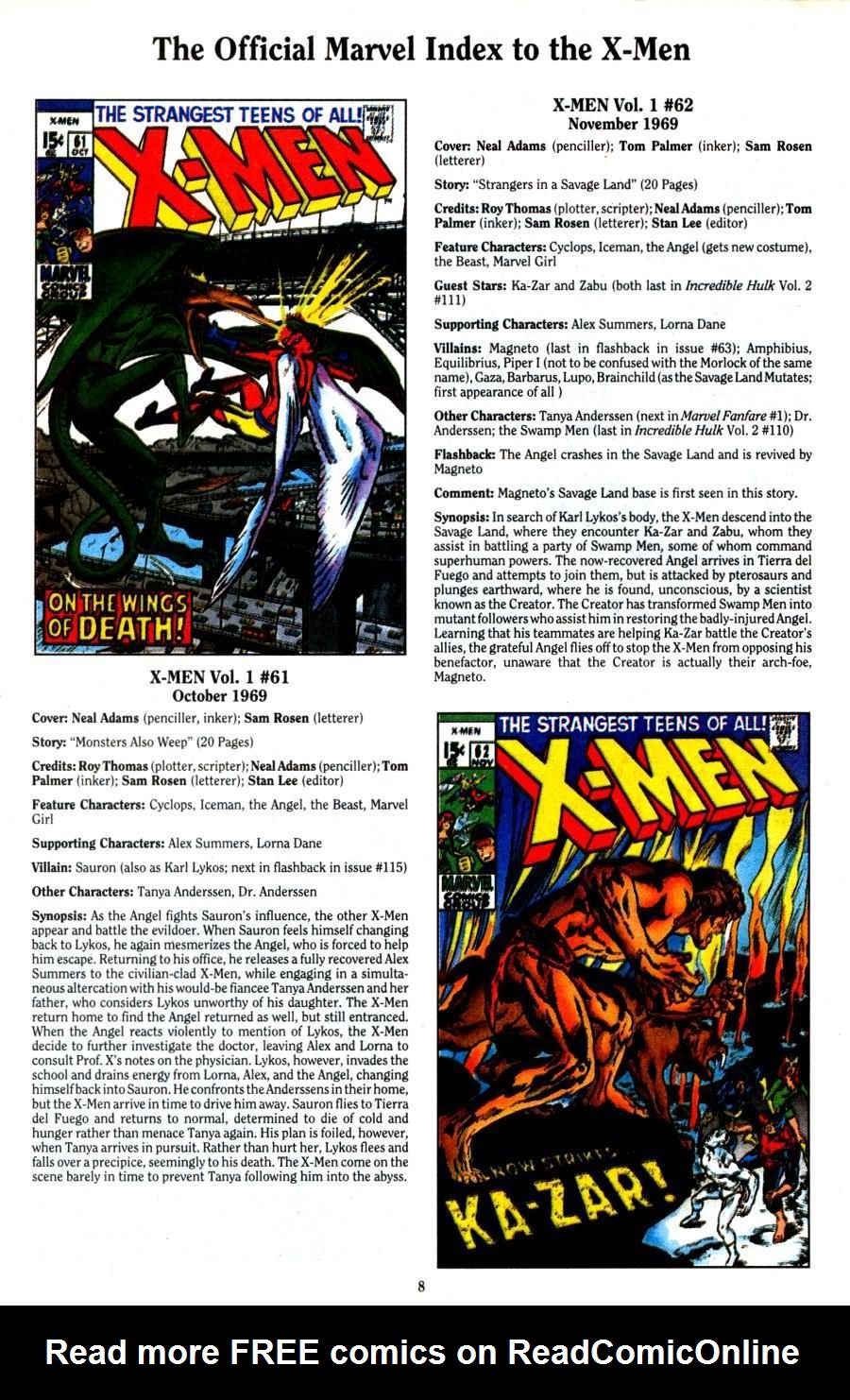 Read online The Official Marvel Index To The X-Men (1994) comic -  Issue #2 - 10