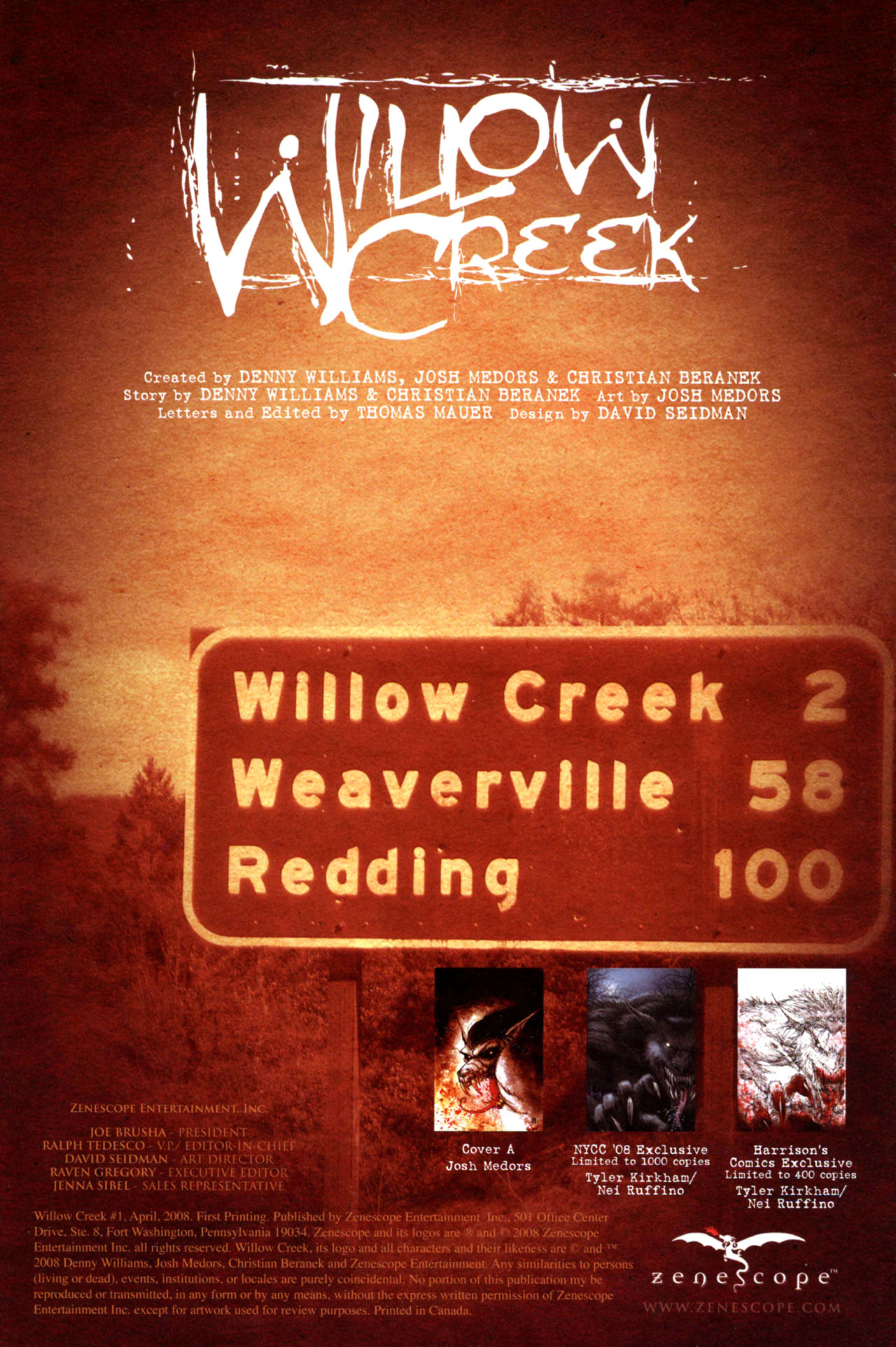 Read online Willow Creek comic -  Issue #1 - 3