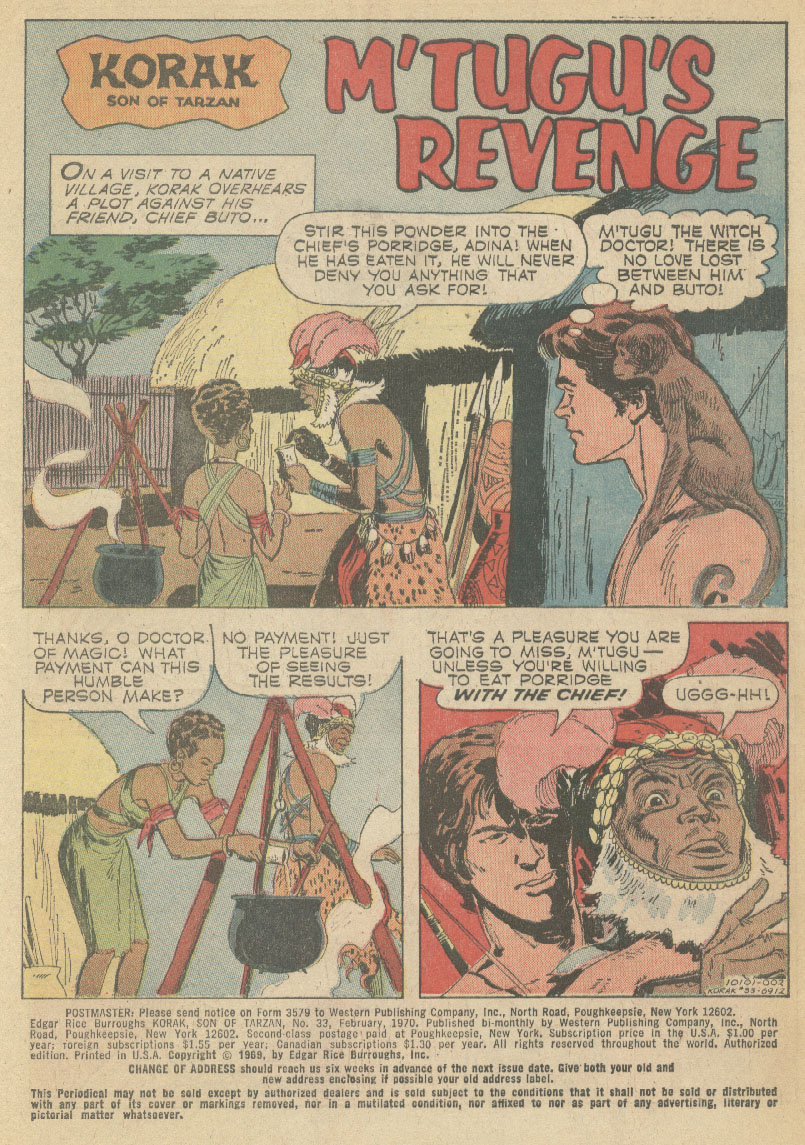 Read online Korak, Son of Tarzan (1964) comic -  Issue #33 - 2